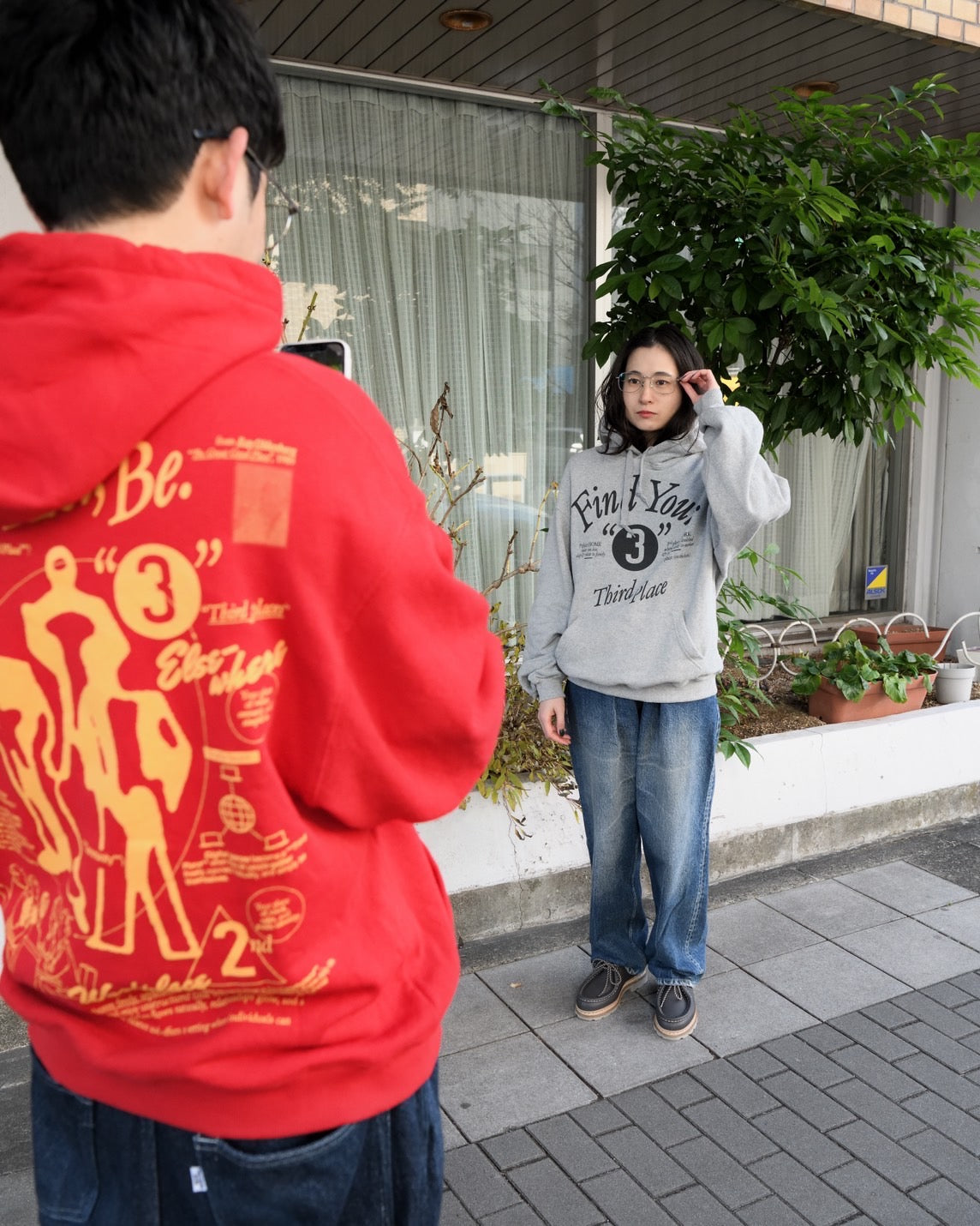 HELS×THIRD PLACE "HOODIE SWEAT(GRAY)"