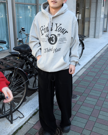 HELS×THIRD PLACE "HOODIE SWEAT(GRAY)"