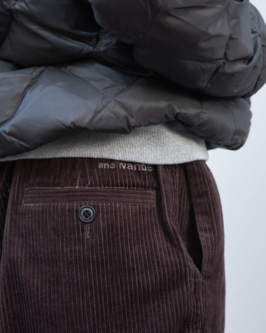 and wander アンドワンダー corduroy pants コーデュロイパンツ ブラウン 愛知県 名古屋 丸の内 セレクトショップ THIRD PLACE サードプレイス
