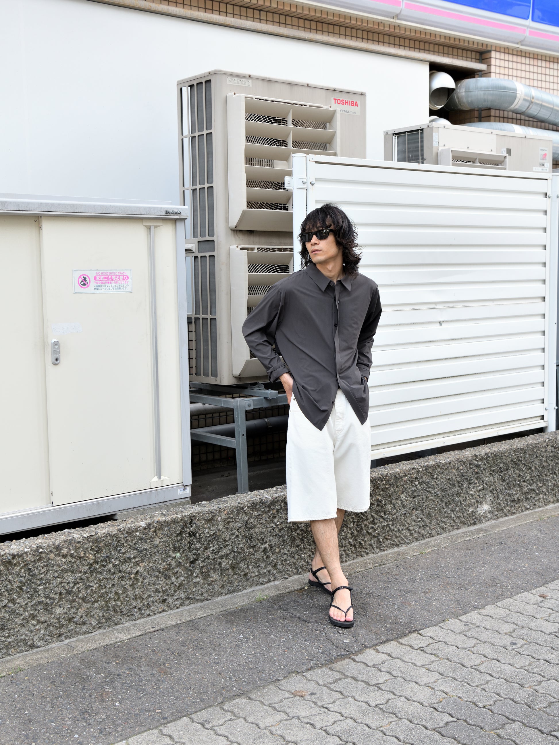 SUNFLOWER サンフラワー NEW BASE SHIRT 5156-1 WIDE TWIST SHORTS ショーツ ホワイ HIKING PATROL ハイキングパトロール SS26108 ALIGN BUTTON UP SHIRT チャコール ブラック ナイロンジャケット 北欧 ノルウェー アウトドア 都会 26SS 愛知県 名古屋 丸の内 セレクトショップ THIRD PLACE サードプレイス