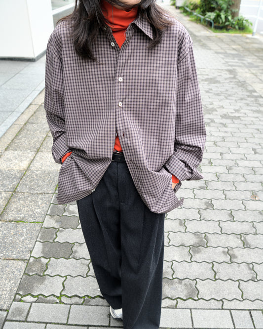 ISSUETHINGS イシューシングス type127  127-c-00 GREEN BLACK グリーン ブラック チェック コットン リヨセル シャツ 26AW 愛知県 名古屋 丸の内 ユニセックス セレクトショップ THIRD PLACE サードプレイス