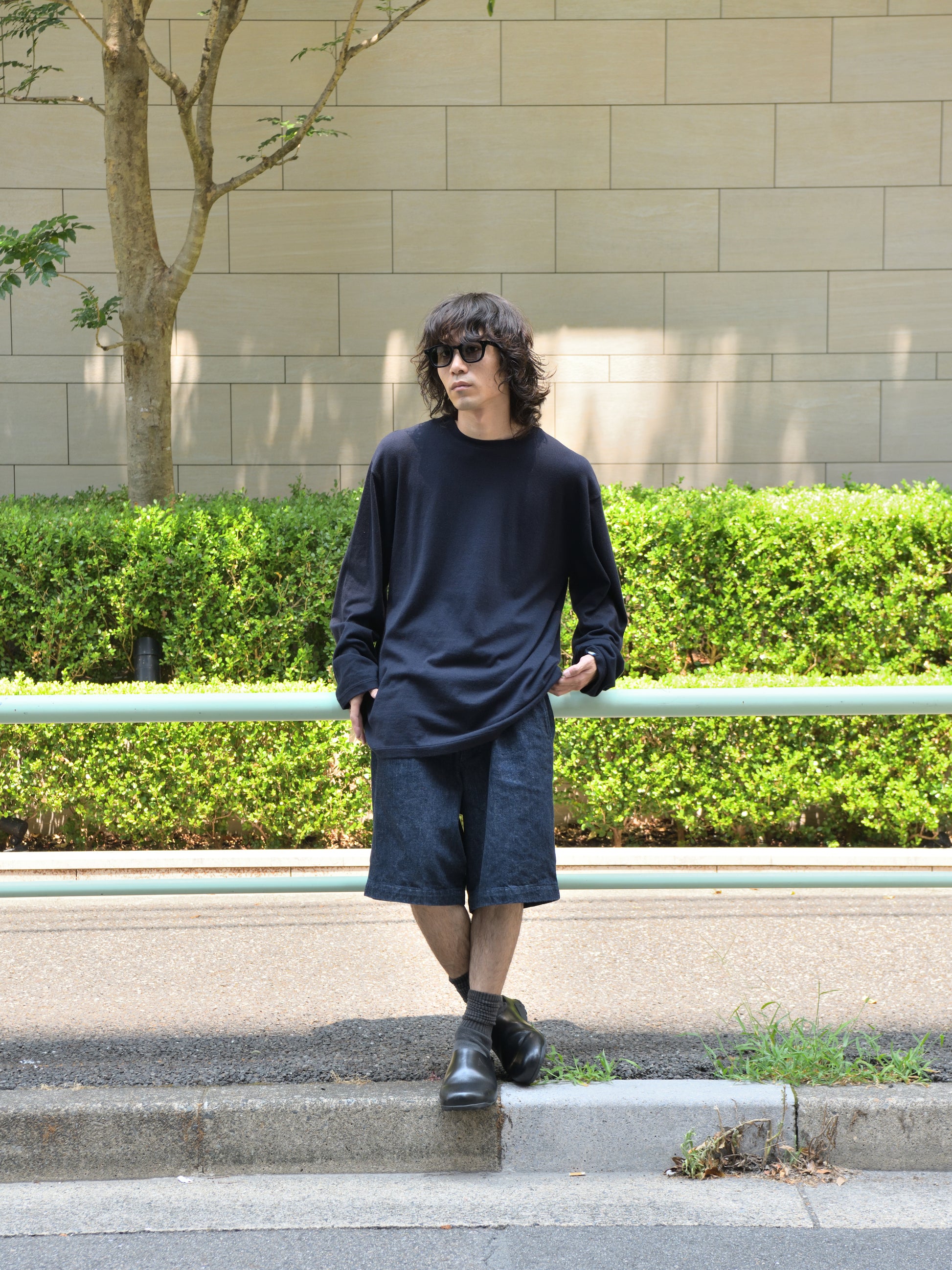 extreme cashmere エクストリームカシミヤ rock カシミヤロンT  NAVY ネイビー 26AW 日本取り扱い 名古屋 丸の内 セレクトショップ THIRD PLACE サードプレイス