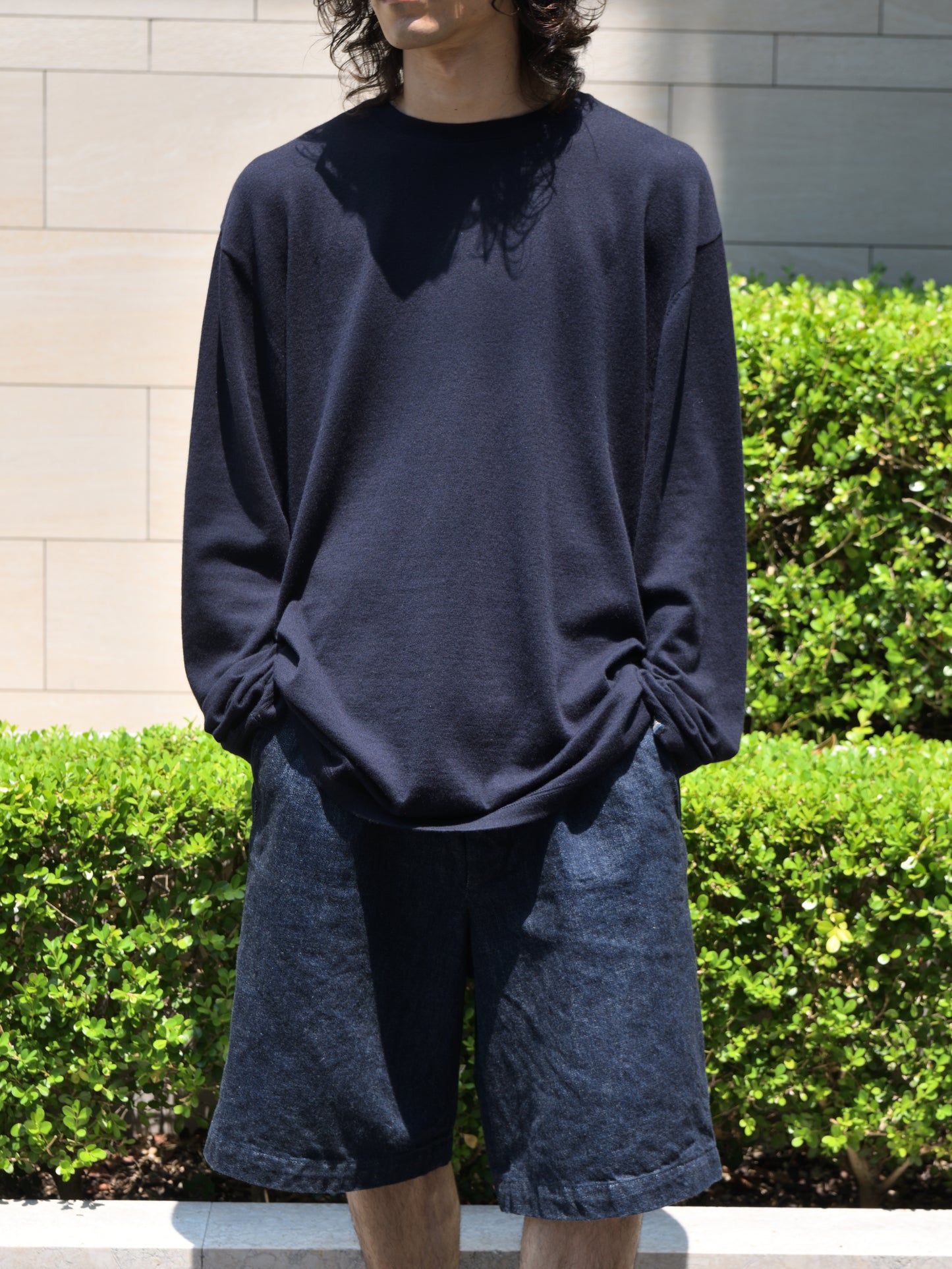 extreme cashmere エクストリームカシミヤ rock カシミヤロンT  NAVY ネイビー 26AW 日本取り扱い 名古屋 丸の内 セレクトショップ THIRD PLACE サードプレイス
