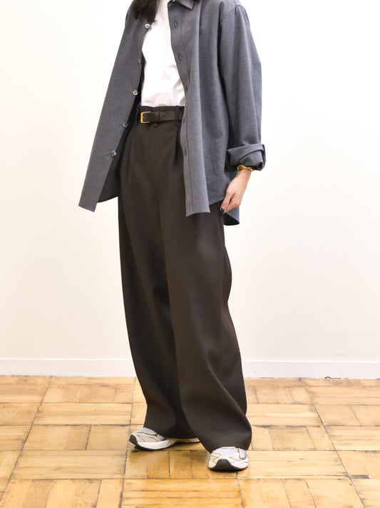 TOZAOU トザオウ Doorman Pants DARK BROWN ブラウン TOZ-26AW-PA0002 トラウザー パンツ スラックス ポリエステル イージーケア ドアマンパンツ 26AW 愛知県 名古屋 丸の内 セレクトショップ THIRD PLACE サードプレイスト