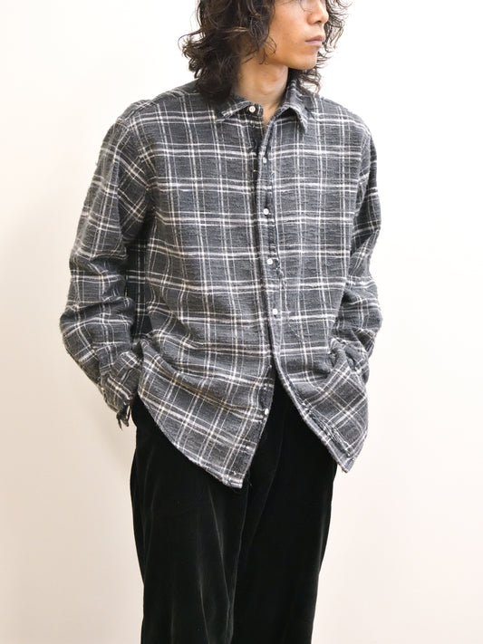 ISSUETHINGS イシューシングス type127 127-c-04 COTTON コットン シャツ ネルシャツ GRAY チェック 26AW 愛知県 名古屋 丸の内 ユニセックス セレクトショップ THIRD PLACE サードプレイス