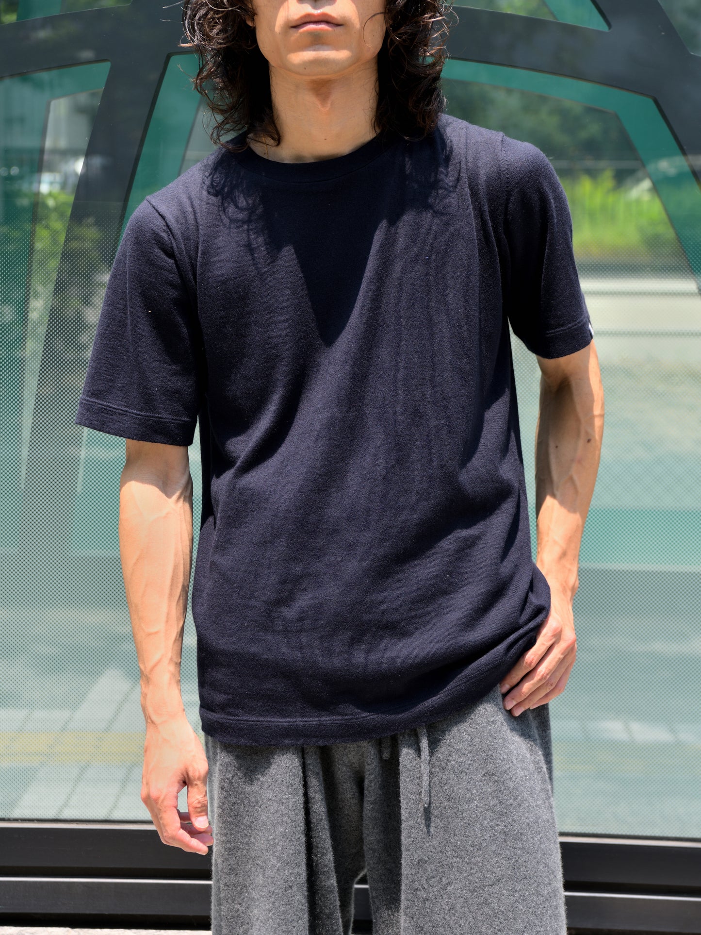 extreme cashmere エクストリームカシミヤ james n.394 NAVY ネイビー カシミヤ コットン ユニセックス オランダ 26AW 日本取り扱い 名古屋 丸の内 セレクトショップ THIRD PLACE サードプレイス