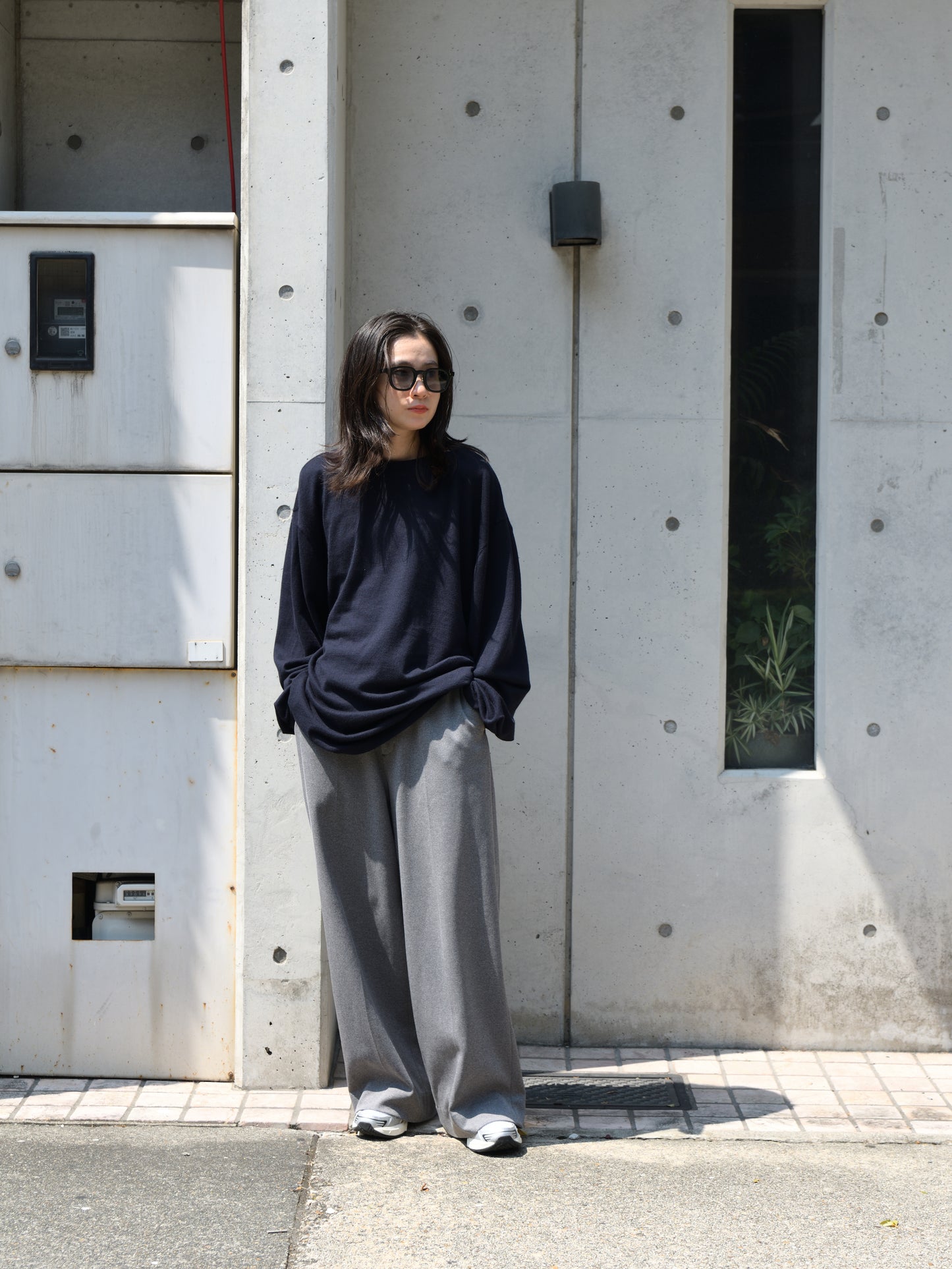 extreme cashmere エクストリームカシミヤ rock カシミヤロンT  NAVY ネイビー 26AW 日本取り扱い 名古屋 丸の内 セレクトショップ THIRD PLACE サードプレイス
