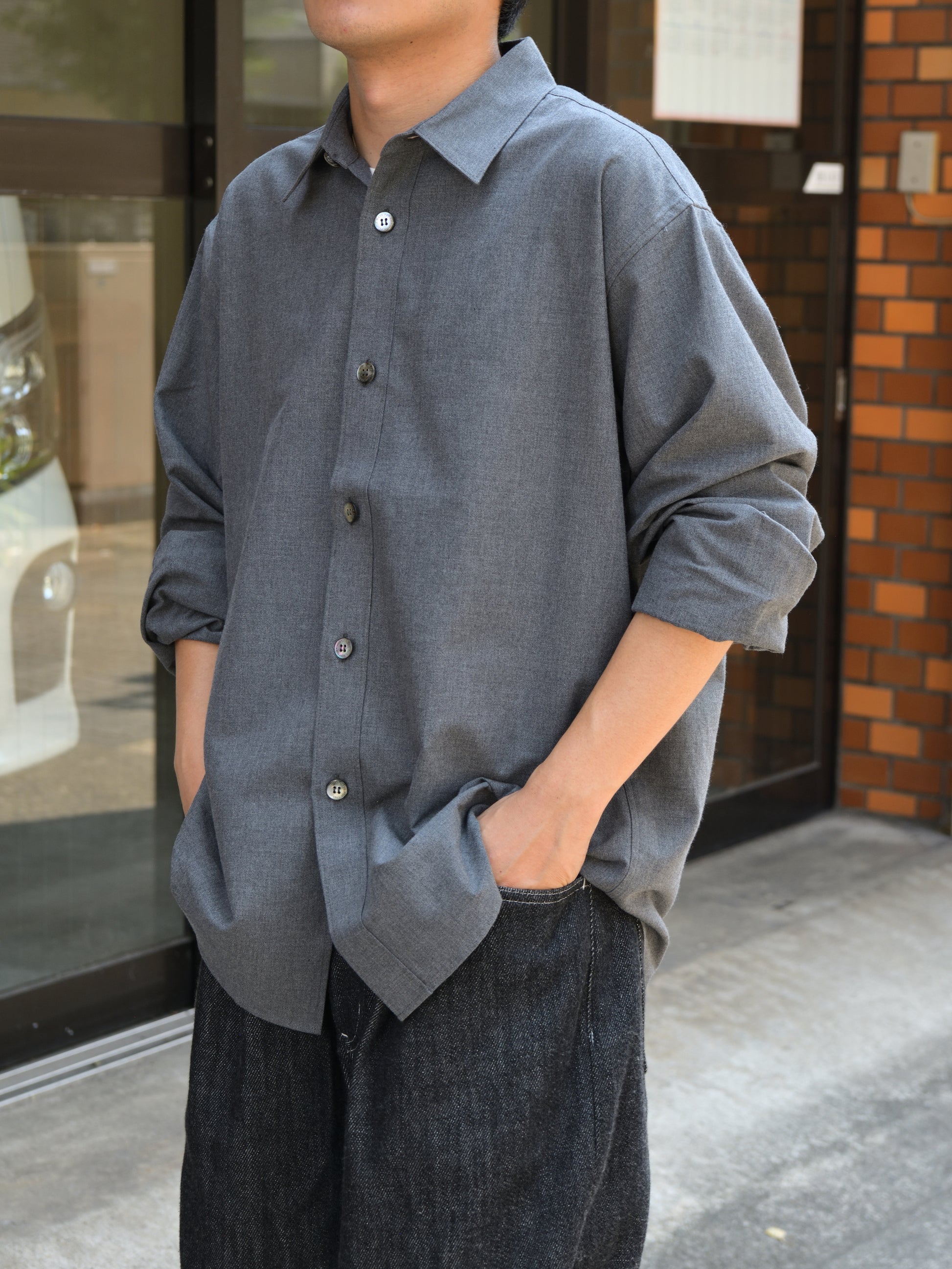 WELL ウェル WT26XX04 グレー チャコール GRAY CHARCOAL シャツ Shirt 26AW 愛知県 名古屋 丸の内 セレクトショップ THIRD PLACE サードプレイス