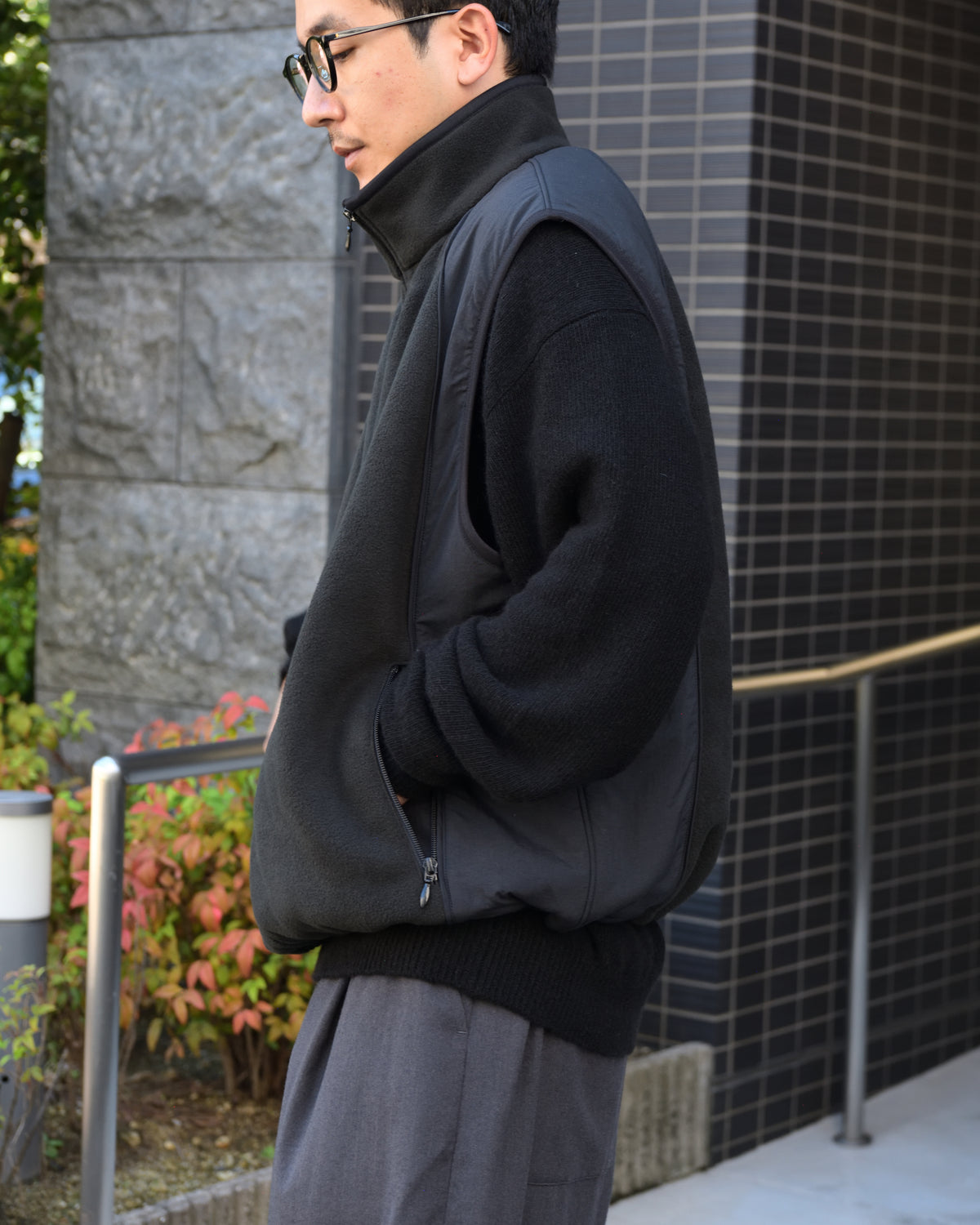 Antwort アントワート FLEECE VEST ANT-JK019 GRAY グレー BLACK ブラック レーヨン ポリエステル 26AW 愛知県 名古屋 丸の内 セレクトショップ THIRD PLACE サードプレイス