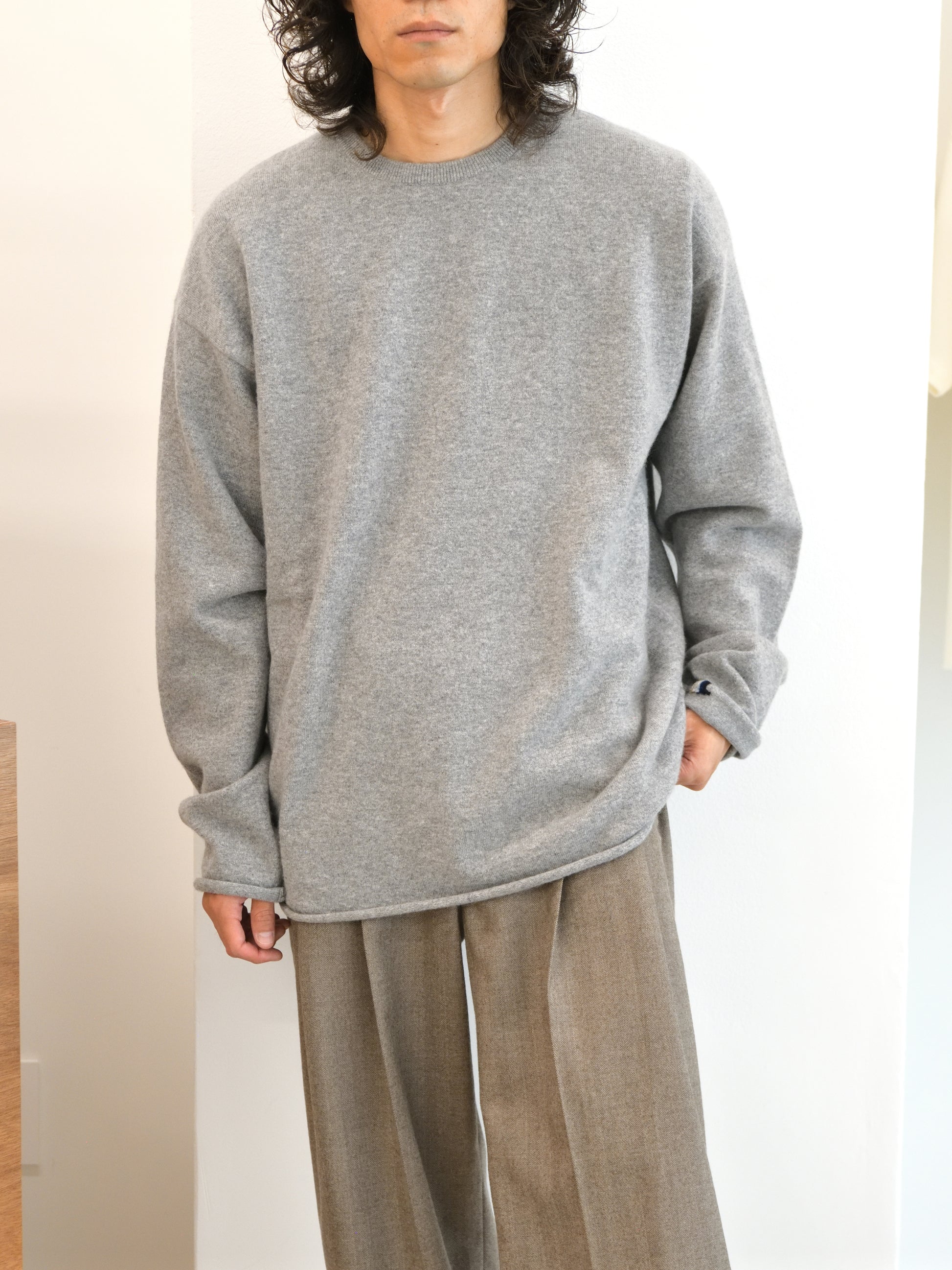 extreme cashmere エクストリームカシミヤ paolo n.493  GOAT ゴート グレー カシミヤ コットン ユニセックス オランダ 26AW 日本取り扱い 名古屋 丸の内 セレクトショップ THIRD PLACE サードプレイス