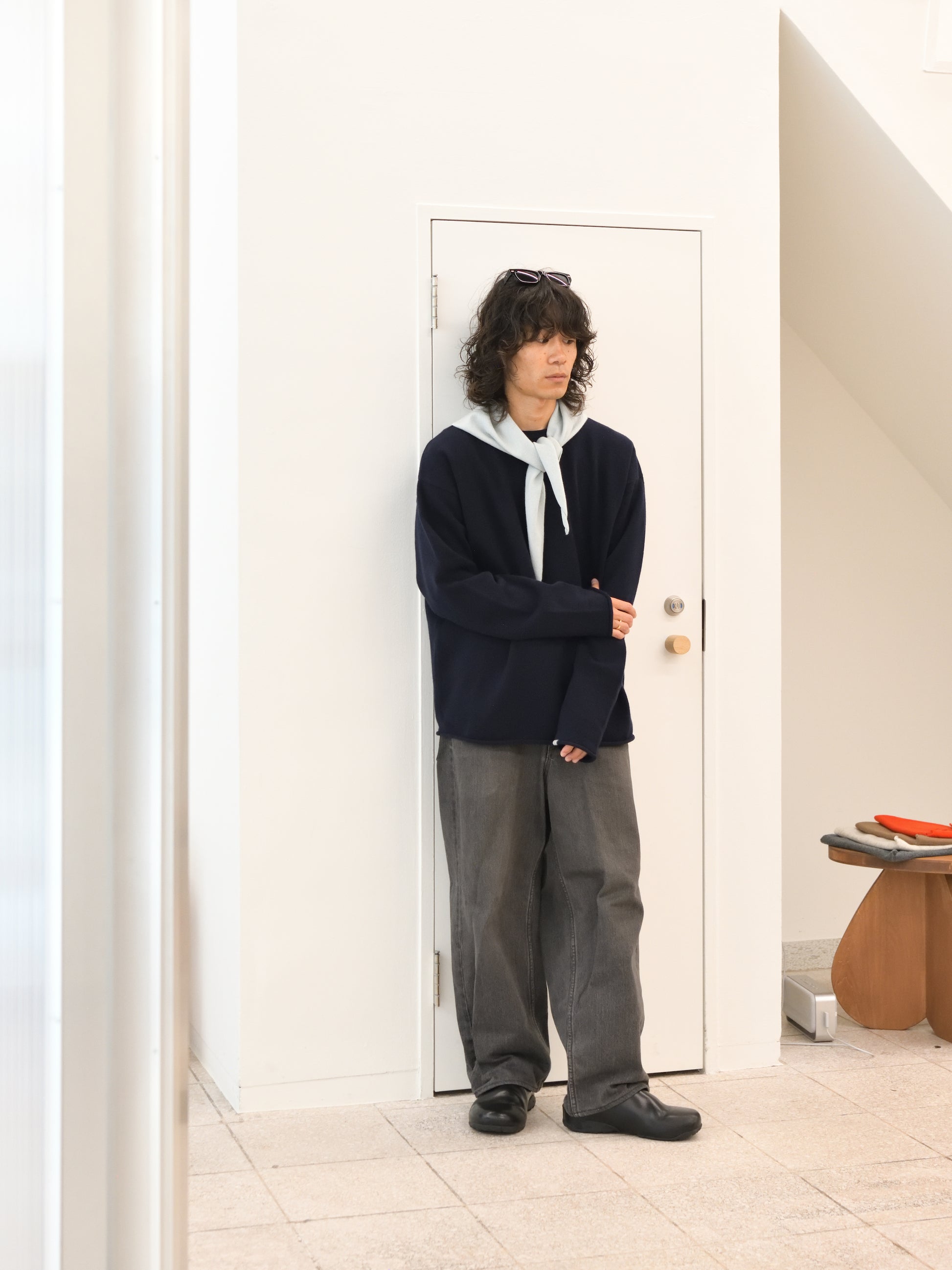extreme cashmere エクストリームカシミヤ paolo n.493  NAVY ネイビー カシミヤ コットン ユニセックス オランダ 26AW 日本取り扱い 名古屋 丸の内 セレクトショップ THIRD PLACE サードプレイス
