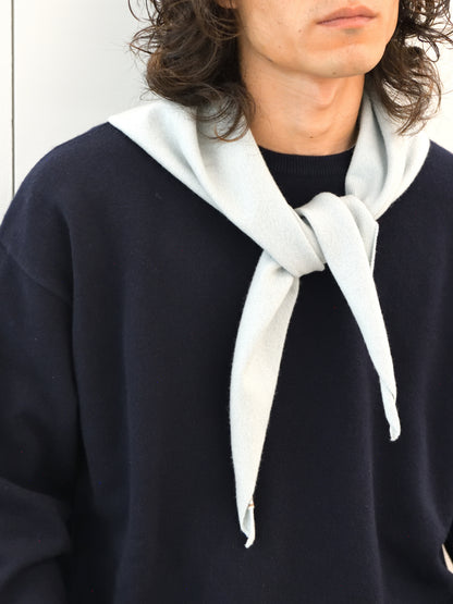 extreme cashmere エクストリームカシミヤ bandana n.35  GLASS ガラス 青 カシミヤ コットン ユニセックス オランダ 26AW 日本取り扱い 名古屋 丸の内 セレクトショップ THIRD PLACE サードプレイス