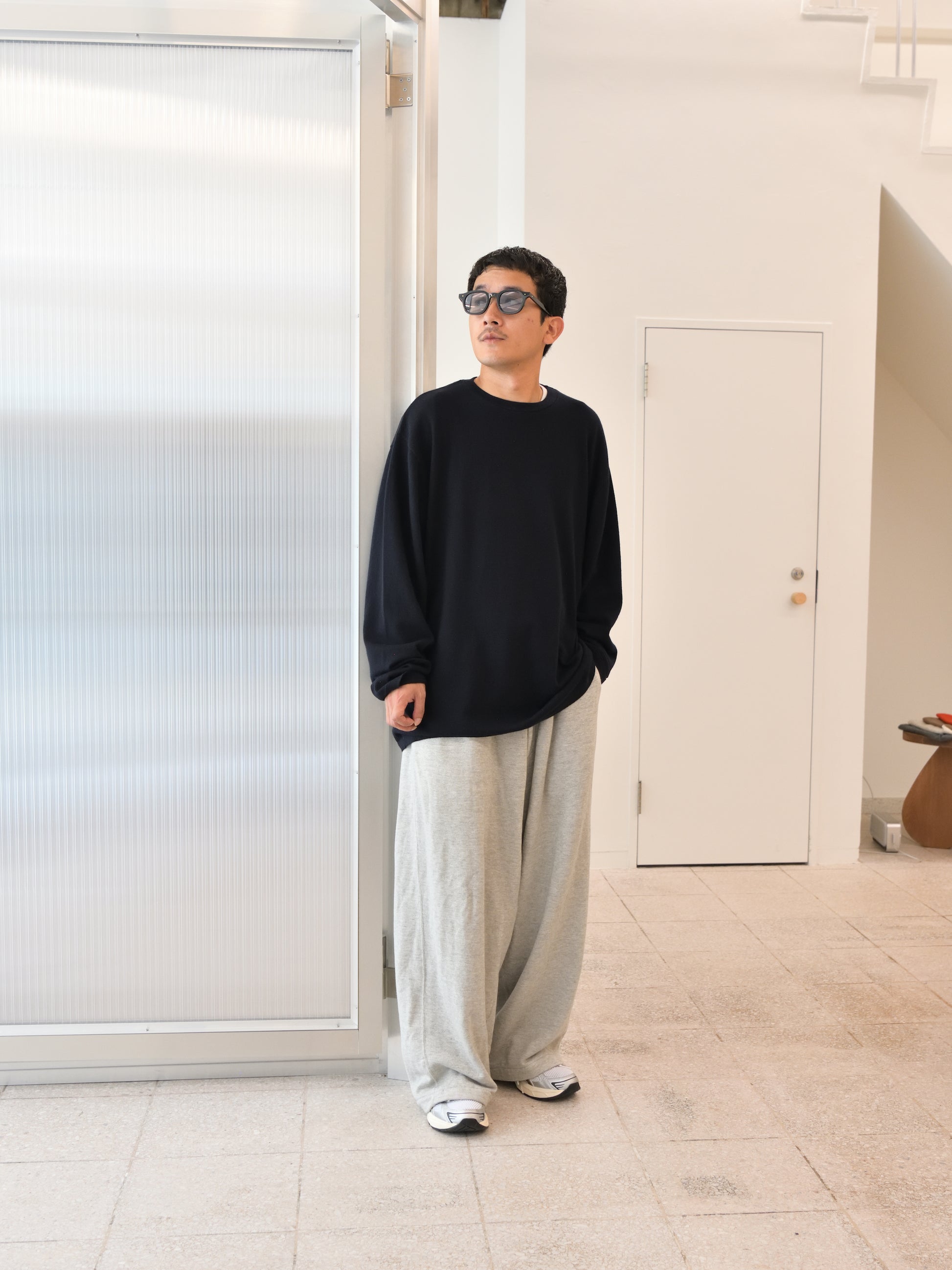 extreme cashmere エクストリームカシミヤ rock カシミヤロンT  NAVY ネイビー 26AW 日本取り扱い 名古屋 丸の内 セレクトショップ THIRD PLACE サードプレイス