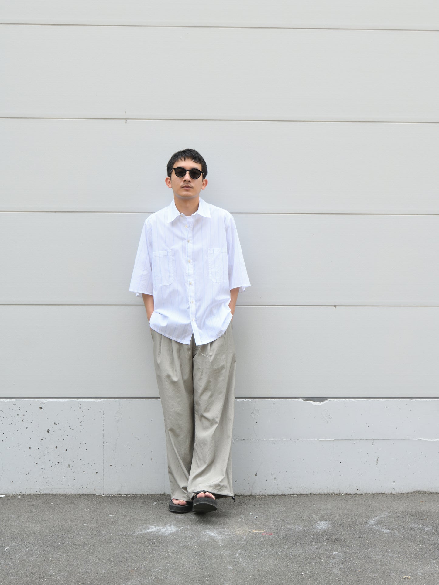CAMIEL FORTGENS カミエルフォートヘンス BOXY SHIRT CF.21.04.01.02 ストライプ コットン オランダ 夏 春 秋 ベージュ ナチュラル 愛知県 名古屋 丸の内 セレクトショップ THIRD PLACE サードプレイス
