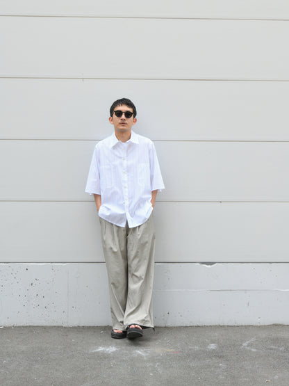 CAMIEL FORTGENS カミエルフォートヘンス BOXY SHIRT CF.21.04.01.02 ストライプ コットン オランダ 夏 春 秋 ベージュ ナチュラル 愛知県 名古屋 丸の内 セレクトショップ THIRD PLACE サードプレイス