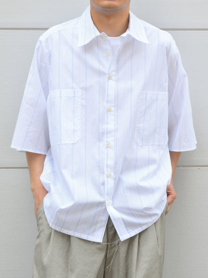 CAMIEL FORTGENS カミエルフォートヘンス BOXY SHIRT CF.21.04.01.02 ストライプ コットン オランダ 夏 春 秋 ベージュ ナチュラル 愛知県 名古屋 丸の内 セレクトショップ THIRD PLACE サードプレイス