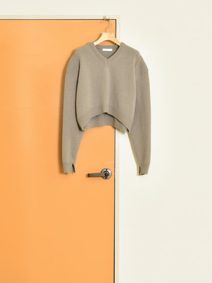 KAYLE ケイル PATCH PANEL V-NECK KNIT TAUPE K-2101 トープ ニット メリノウール ウール レディース 26FW 日本取り扱い 名古屋 丸の内 セレクトショップ THIRD PLACE サードプレイス