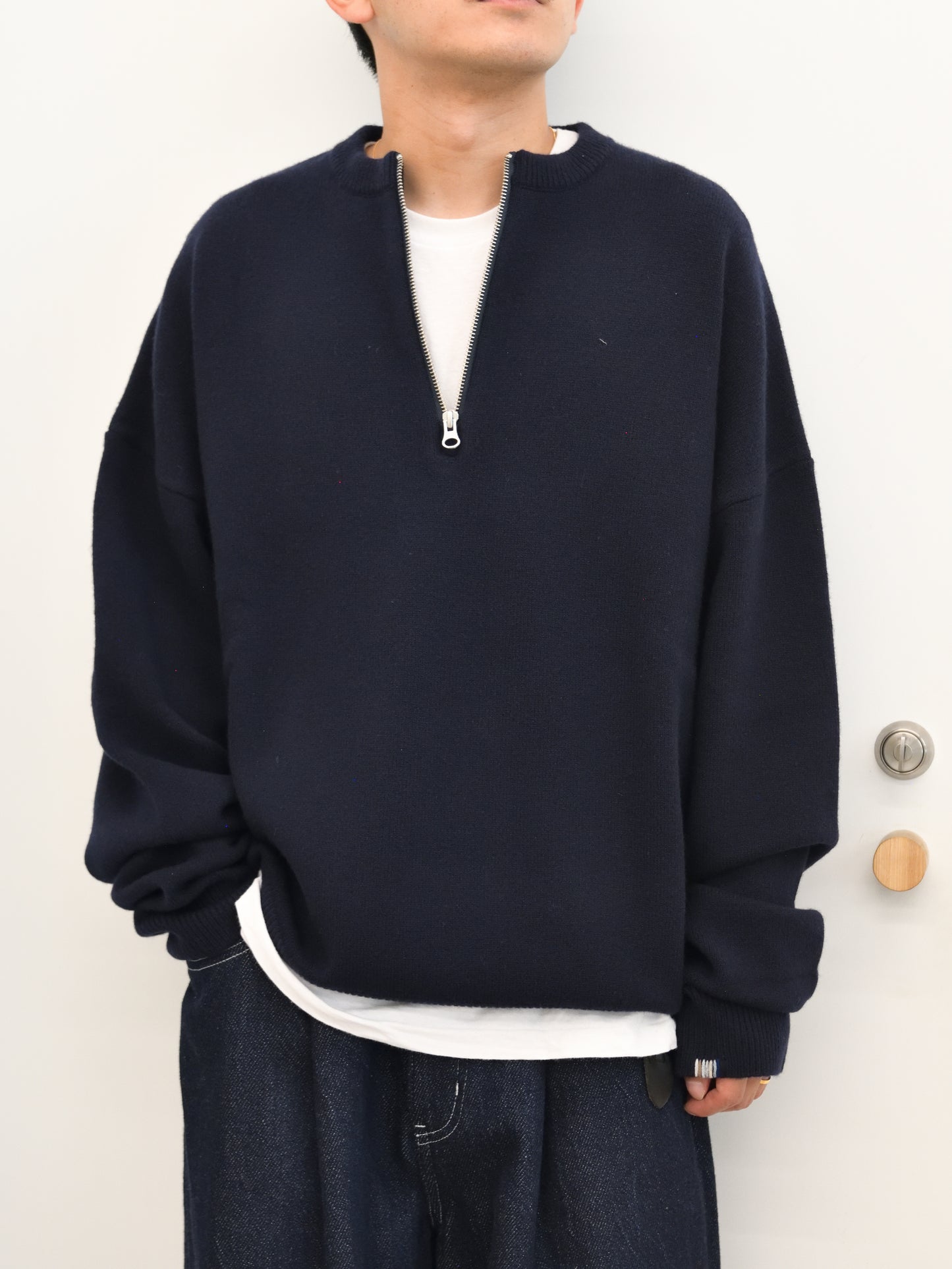 extreme cashmere エクストリームカシミヤ like n.496 NAVY ネイビー カシミヤ コットン ユニセックス オランダ 26AW 日本取り扱い 名古屋 丸の内 セレクトショップ THIRD PLACE サードプレイス