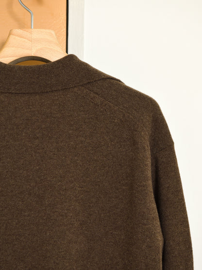 KAYLE ケイル COLLARED V-NECK KNIT BROWN K-2105 ブラウン メリノウール ウール レディース 26FW 日本取り扱い 名古屋 丸の内 セレクトショップ THIRD PLACE サードプレイス