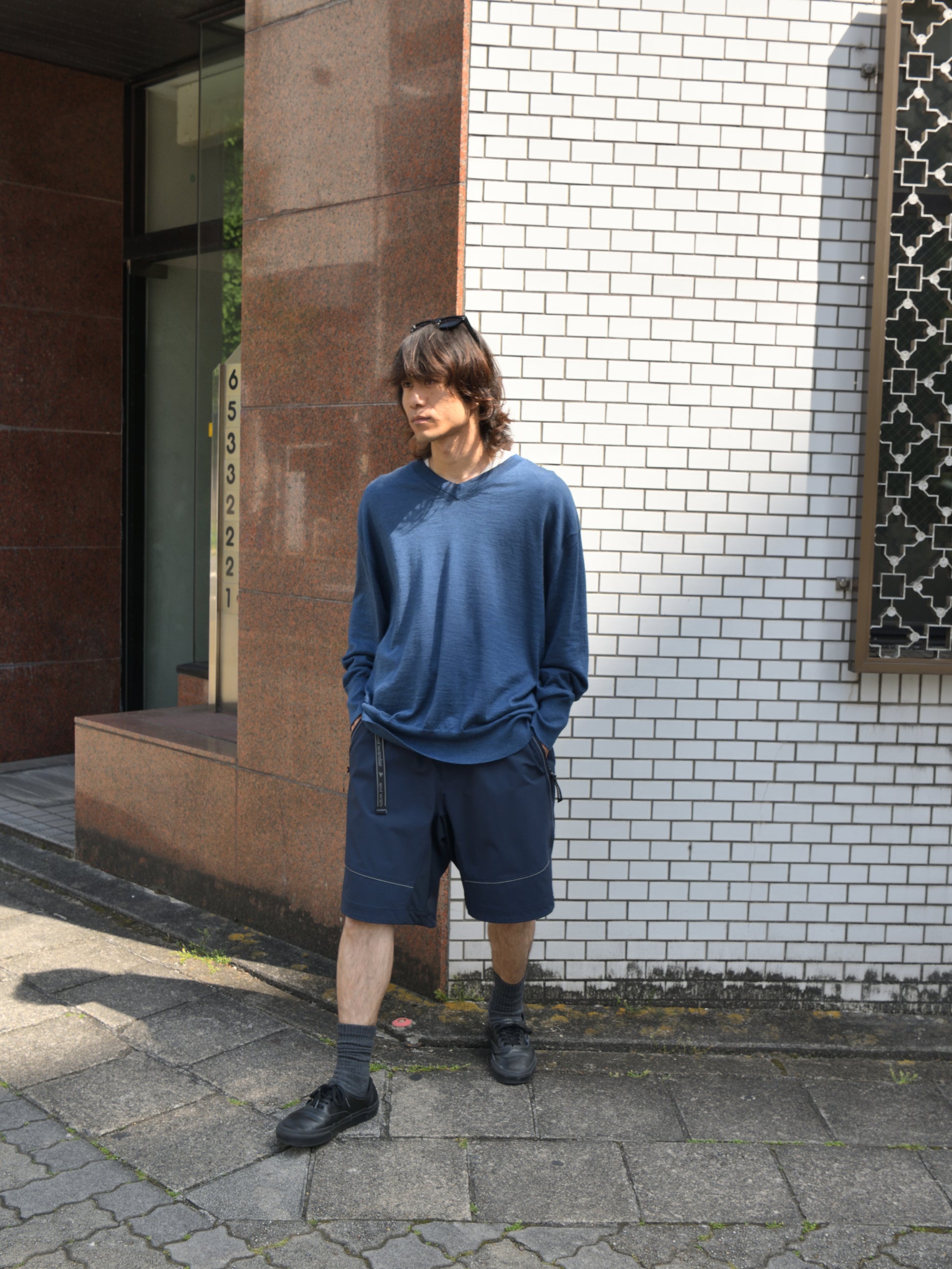 andwander trek short pants 574-6122009 ショーツ ネイビー  定番 日本 名古屋 セレクトショップ THIRD PLACE サードプレイス 名古屋 愛知県 東海 セレクトショップ THIRD PLACE サードプレイス