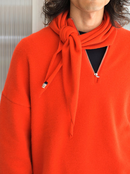 extreme cashmere エクストリームカシミヤ bandana n.35  TOMATO トマト 朱色 カシミヤ コットン ユニセックス オランダ 26AW 日本取り扱い 名古屋 丸の内 セレクトショップ THIRD PLACE サードプレイス