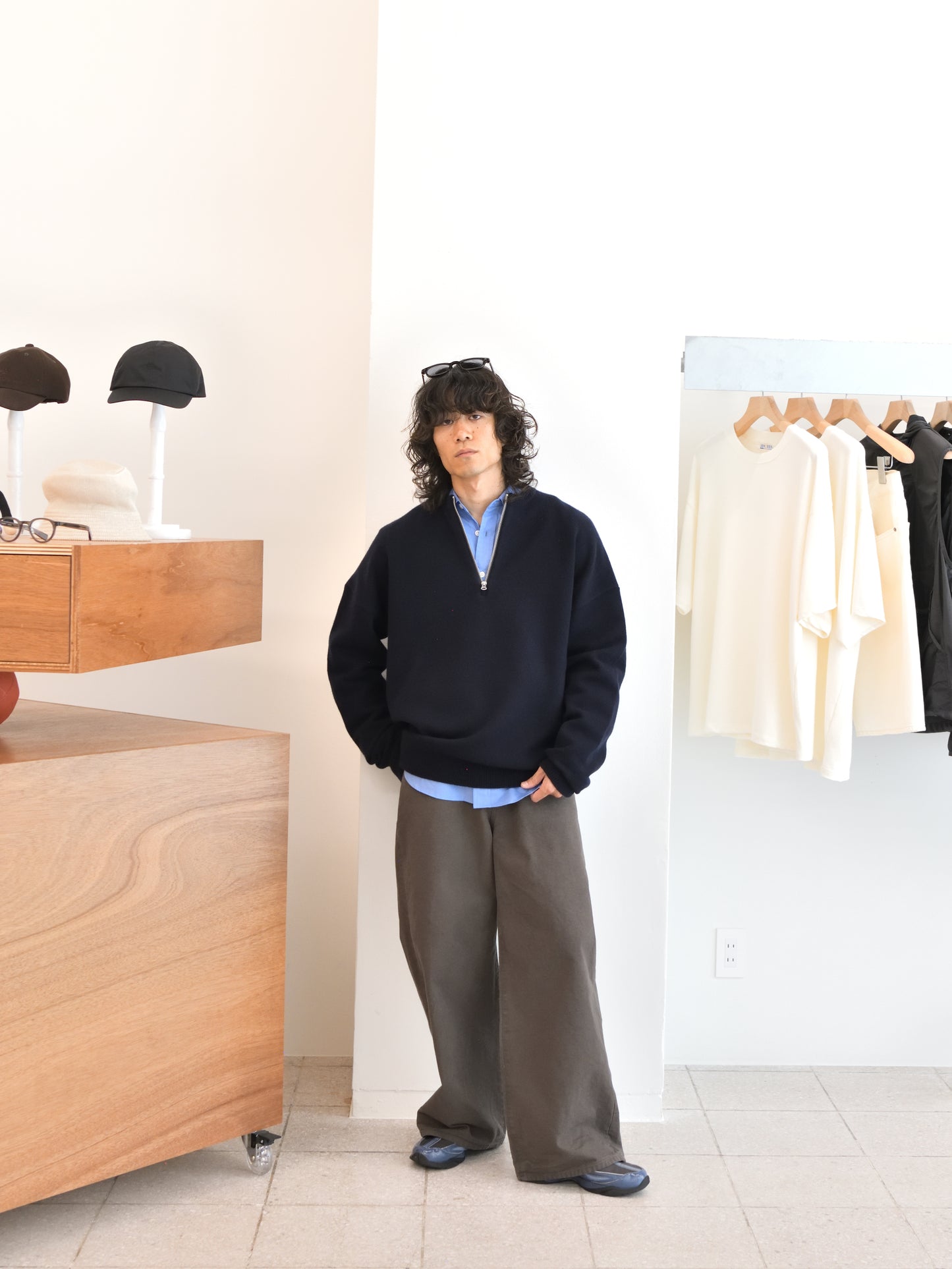 extreme cashmere エクストリームカシミヤ like n.496 NAVY ネイビー カシミヤ コットン ユニセックス オランダ 26AW 日本取り扱い 名古屋 丸の内 セレクトショップ THIRD PLACE サードプレイス