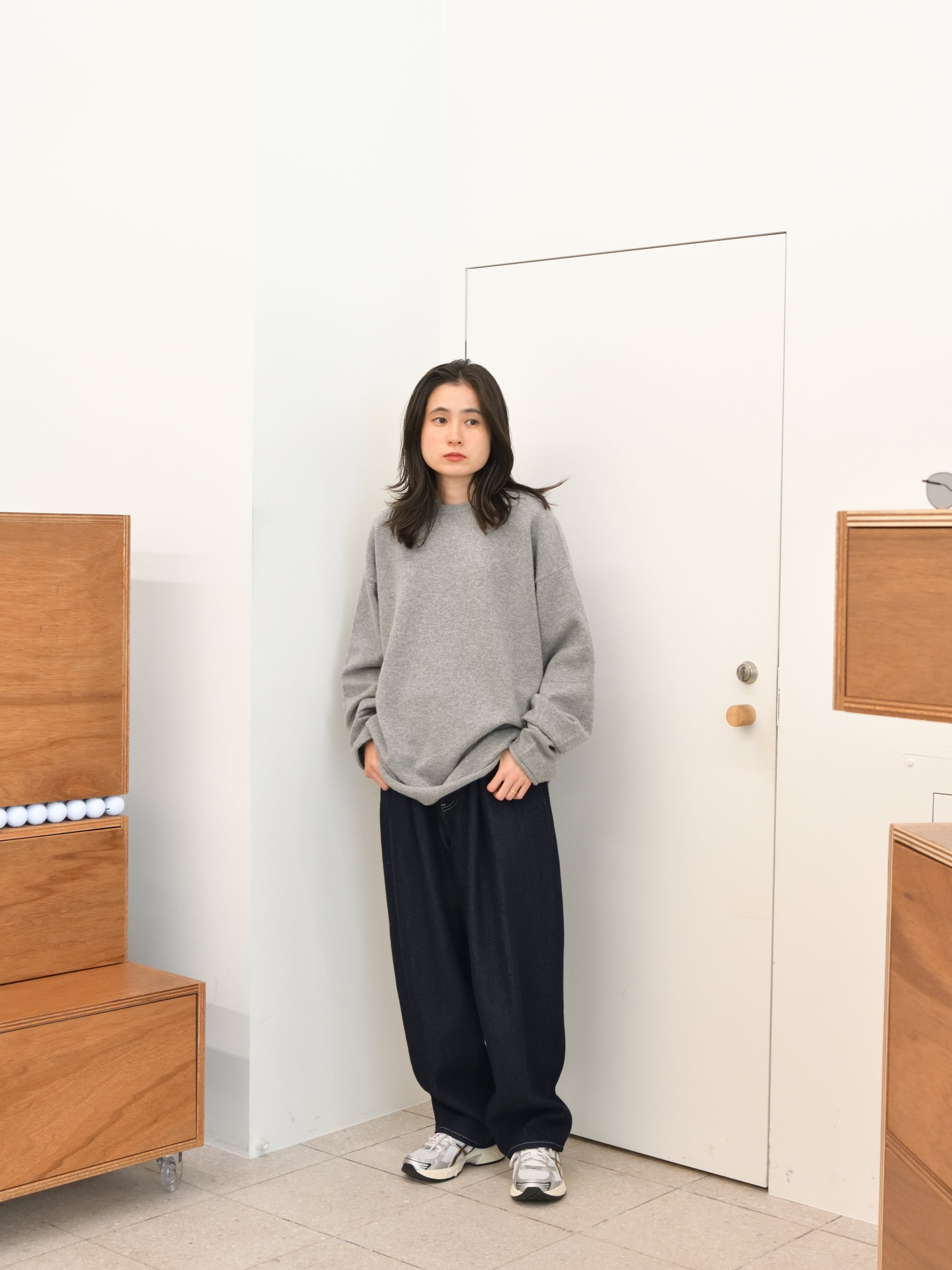 extreme cashmere エクストリームカシミヤ paolo n.493  GOAT ゴート グレー カシミヤ コットン ユニセックス オランダ 26AW 日本取り扱い 名古屋 丸の内 セレクトショップ THIRD PLACE サードプレイス