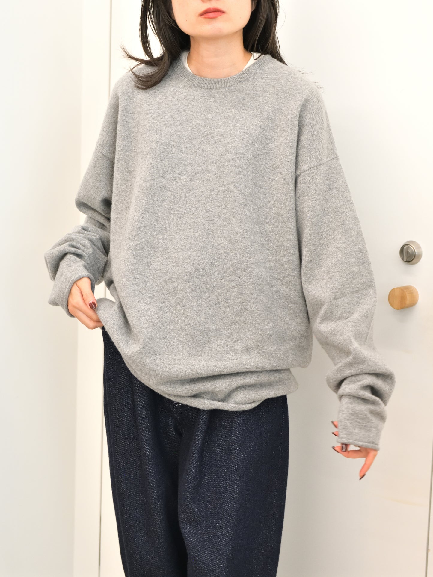 extreme cashmere エクストリームカシミヤ paolo n.493  GOAT ゴート グレー カシミヤ コットン ユニセックス オランダ 26AW 日本取り扱い 名古屋 丸の内 セレクトショップ THIRD PLACE サードプレイス