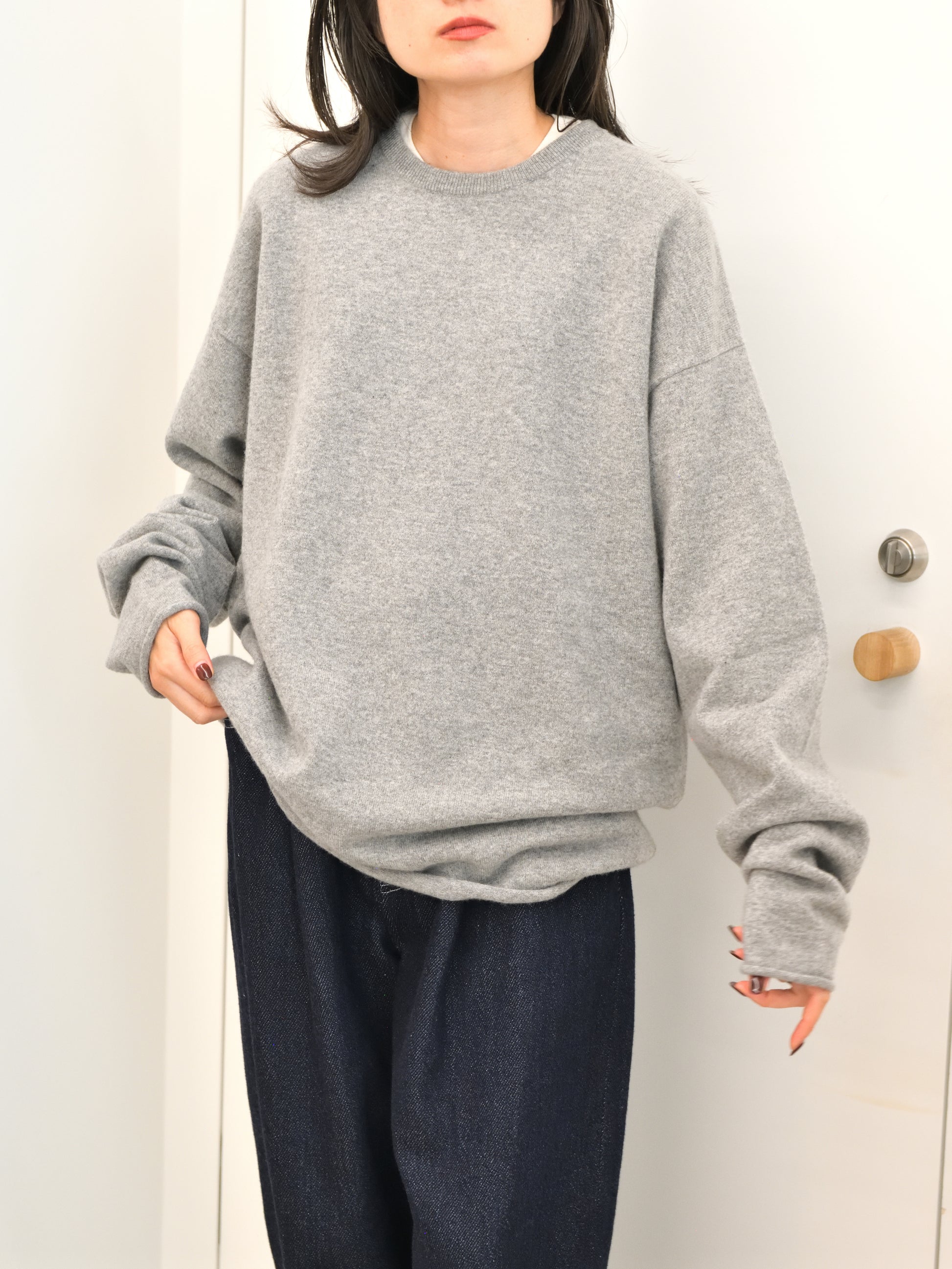 extreme cashmere エクストリームカシミヤ paolo n.493  GOAT ゴート グレー カシミヤ コットン ユニセックス オランダ 26AW 日本取り扱い 名古屋 丸の内 セレクトショップ THIRD PLACE サードプレイス