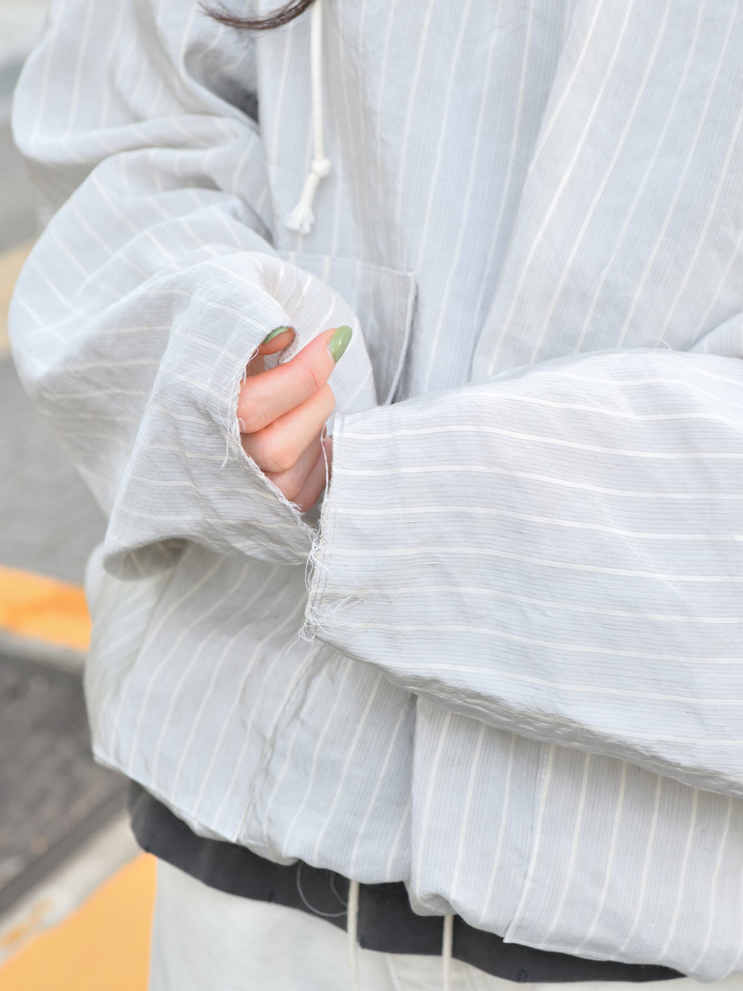 CAMIEL FORTGENS カミエルフォートヘンス OVERHEAD JACKET CF.21.09.05.03 ヴィスコース  グレー ストライプ ジャケット アノラック イタリア オランダ 26ss 春夏 日本取り扱い 名古屋 丸の内 セレクトショップ THIRD PLACE サードプレイス