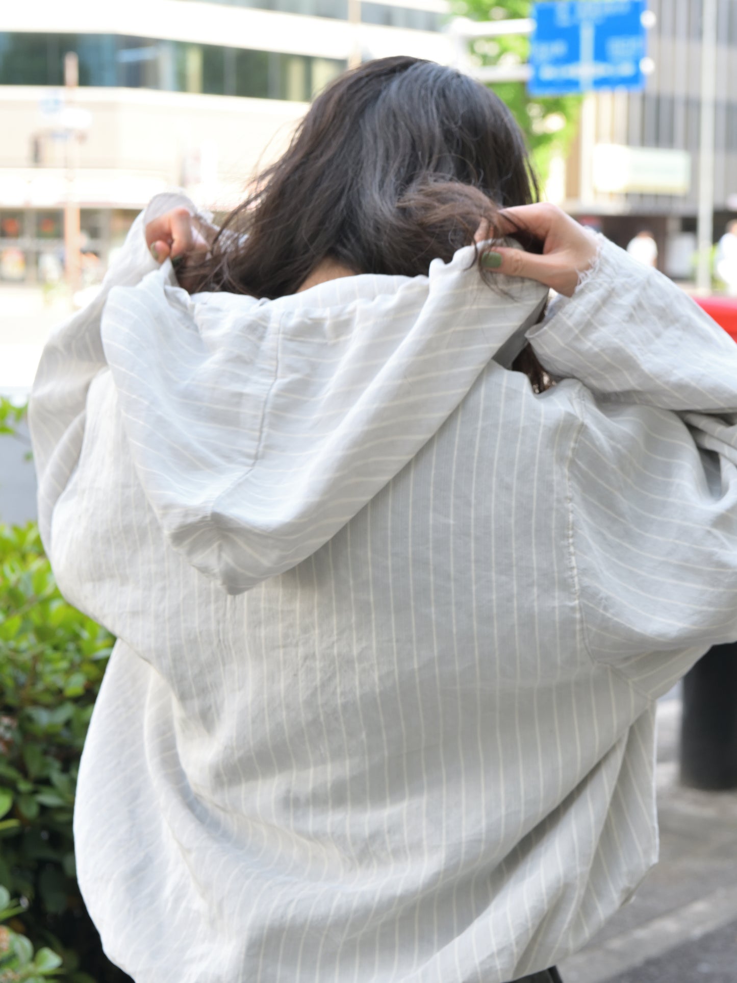 CAMIEL FORTGENS カミエルフォートヘンス OVERHEAD JACKET CF.21.09.05.03 ヴィスコース  グレー ストライプ ジャケット アノラック イタリア オランダ 26ss 春夏 日本取り扱い 名古屋 丸の内 セレクトショップ THIRD PLACE サードプレイス