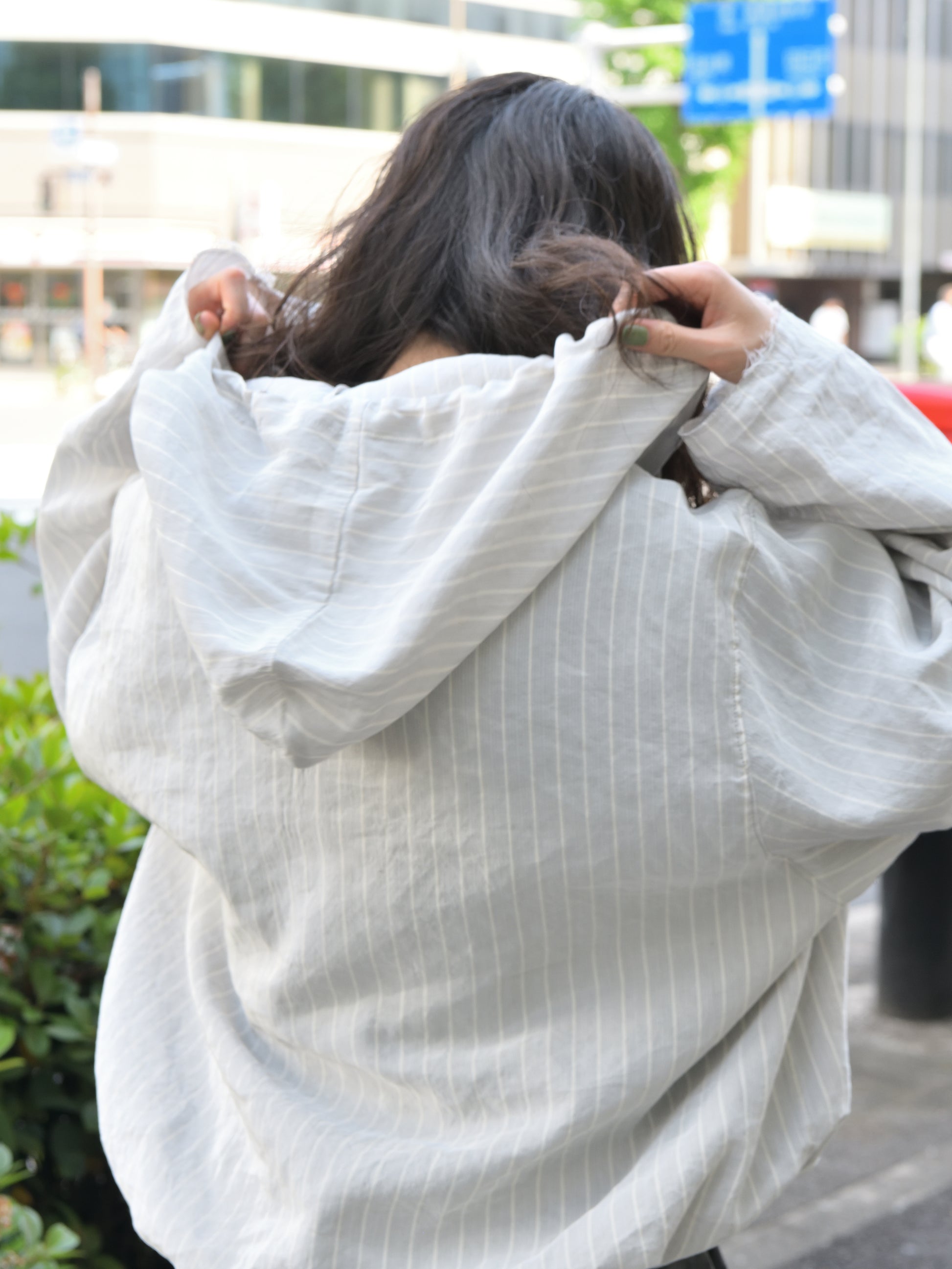 CAMIEL FORTGENS カミエルフォートヘンス OVERHEAD JACKET CF.21.09.05.03 ヴィスコース  グレー ストライプ ジャケット アノラック イタリア オランダ 26ss 春夏 日本取り扱い 名古屋 丸の内 セレクトショップ THIRD PLACE サードプレイス