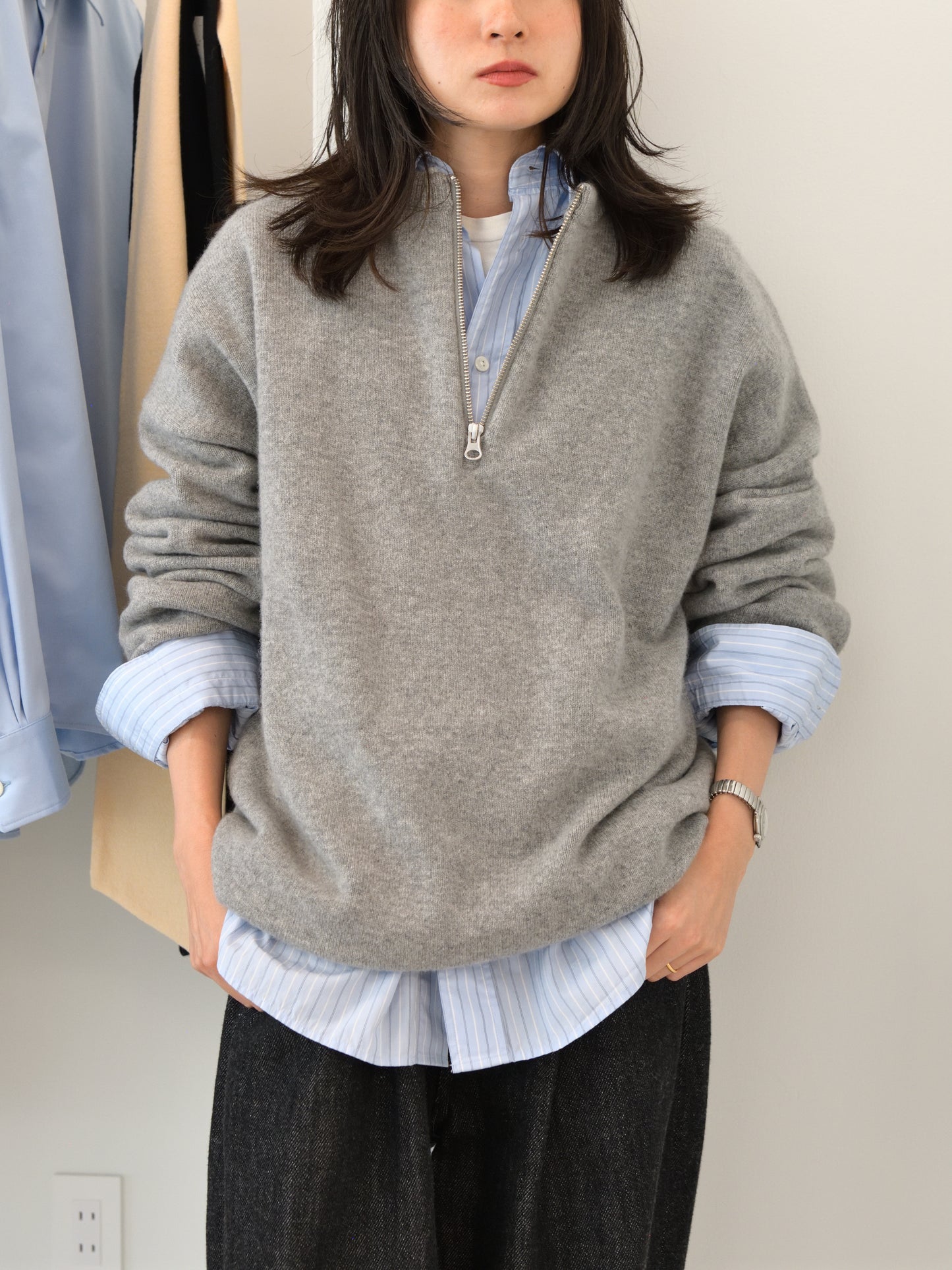 extreme cashmere エクストリームカシミヤ like n.496 GOAT ゴート グレー カシミヤ コットン ユニセックス オランダ 26AW 日本取り扱い 名古屋 丸の内 セレクトショップ THIRD PLACE サードプレイス