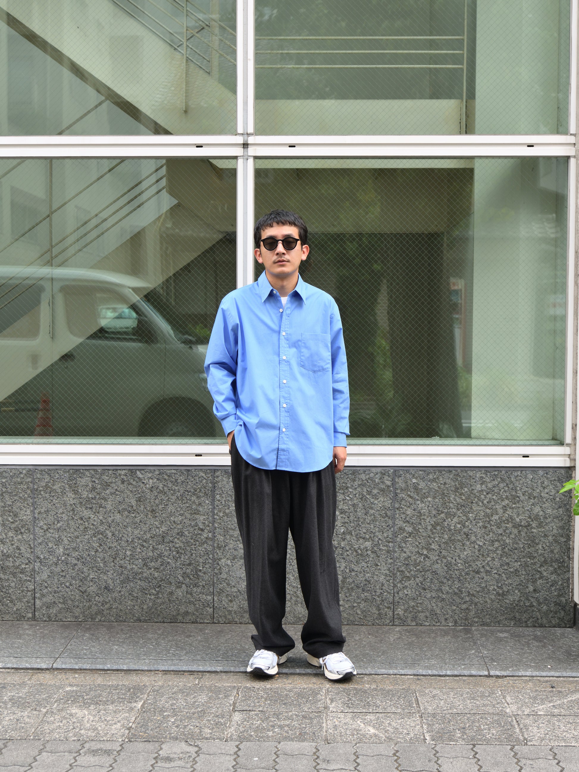 Ernie Palo アーニーパロ Standard Shirt EP12SH01 シャツ サックス SAX ベーシック ユニセックス 26AW 愛知県 名古屋 丸の内 セレクトショップ THIRD PLACE サードプレイス