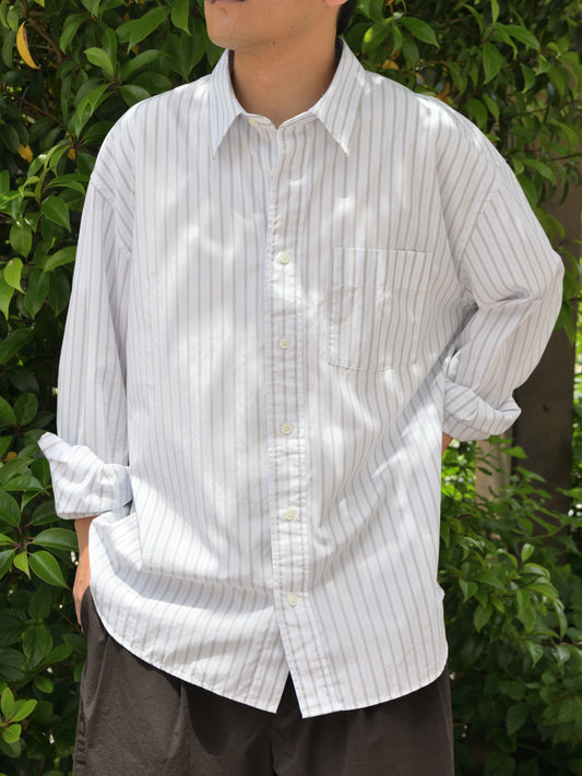SUNFLOWER サンフラワー NEW BASE SHIRT 1308 シャツ ベーシック BLUE ストライプ ホワイト 定番 日本 名古屋 セレクトショップ THIRD PLACE サードプレイス 名古屋 愛知県 東海 セレクトショップ THIRD PLACE サードプレイス