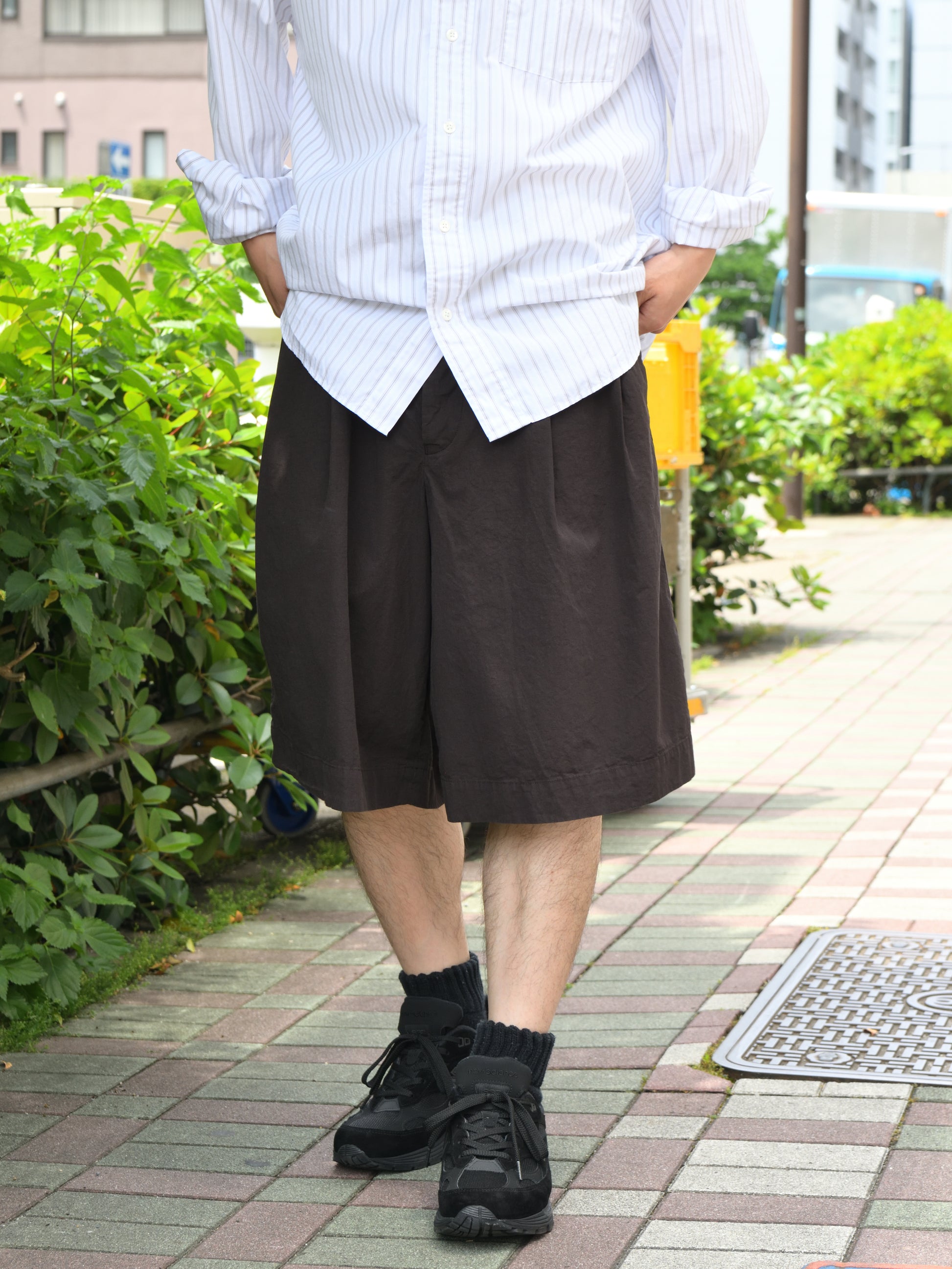 HERILL ヘリル Ripstop Chinoshorts 26-030-HL-8260-10 コットン ショーツ リップストップ 快適 ブラウン 夏 セットアップ 愛知県 名古屋 丸の内 セレクトショップ THIRD PLACE サードプレイス