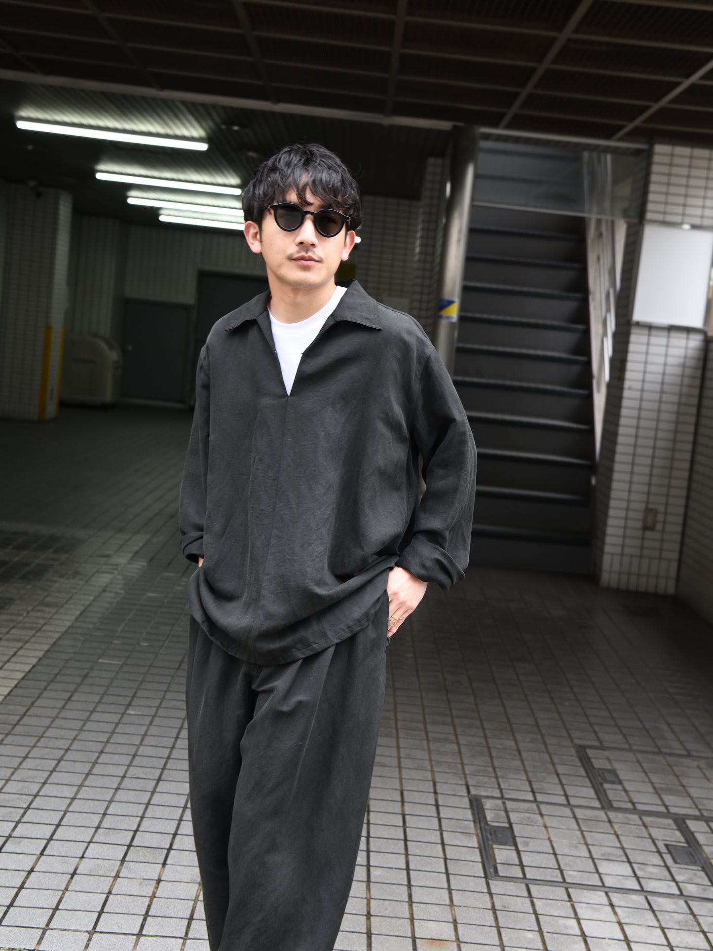 YOKE ヨーク Linen Silk Kersey Double Skipper Shirt YK26SS01208SH スキッパー シャツ シルク リネン 26SS 日本取り扱い 名古屋 丸の内 セレクトショップ THIRD PLACE サードプレイス