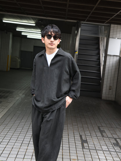 YOKE ヨーク Linen Silk Kersey Double Skipper Shirt YK26SS01208SH スキッパー シャツ シルク リネン 26SS 日本取り扱い 名古屋 丸の内 セレクトショップ THIRD PLACE サードプレイス