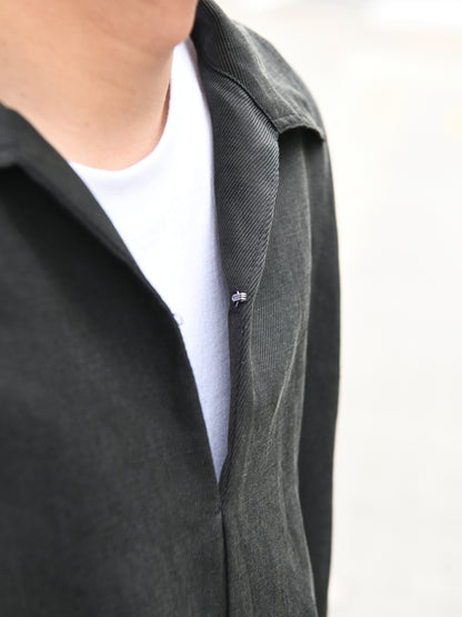 YOKE ヨーク Linen Silk Kersey Double Skipper Shirt YK26SS01208SH スキッパー シャツ シルク リネン 26SS 日本取り扱い 名古屋 丸の内 セレクトショップ THIRD PLACE サードプレイス