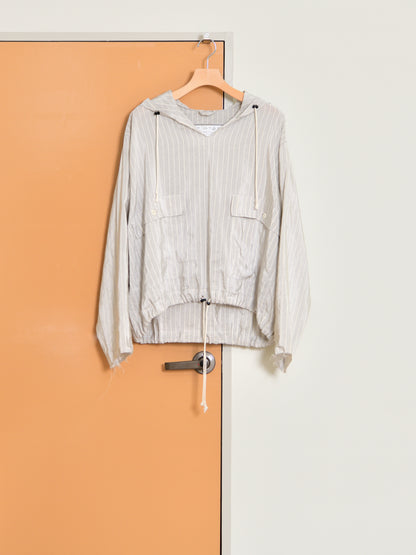 CAMIEL FORTGENS カミエルフォートヘンス OVERHEAD JACKET CF.21.09.05.03 ヴィスコース  グレー ストライプ ジャケット アノラック イタリア オランダ 26ss 春夏 日本取り扱い 名古屋 丸の内 セレクトショップ THIRD PLACE サードプレイス
