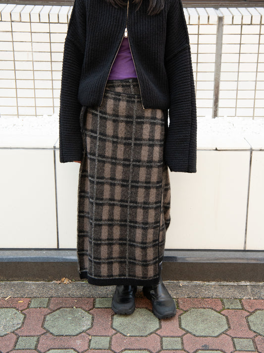 rus ルース COPERTA skirt BLACK TAUPE RU26AW036A ブラック トープ アルパカ メリノウール スペイン レディース 26FW 日本取り扱い 名古屋 丸の内 セレクトショップ THIRD PLACE サードプレイス