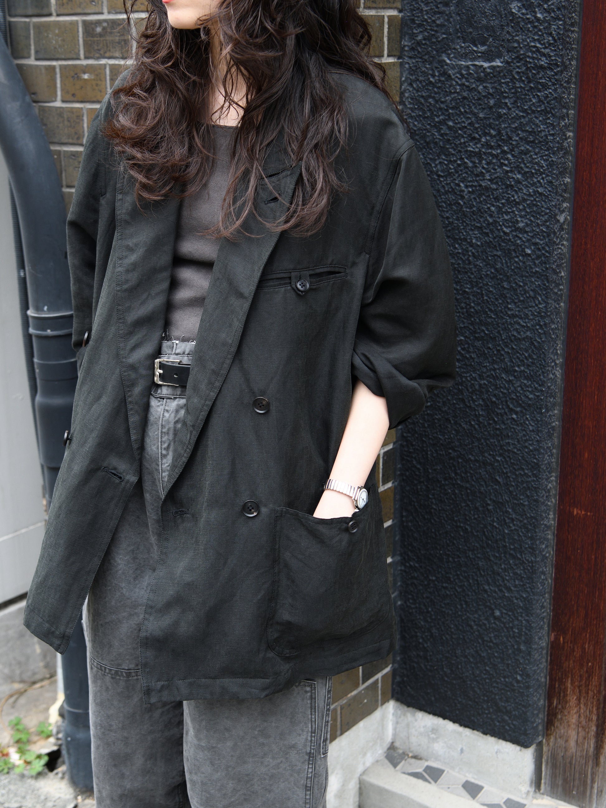 YOKE ヨーク Linen Silk Kersey Double Breasted Blezer YK26SS01207J ジャケット ブレザー シルク リネン 26SS 日本取り扱い 名古屋 丸の内 セレクトショップ THIRD PLACE サードプレイス