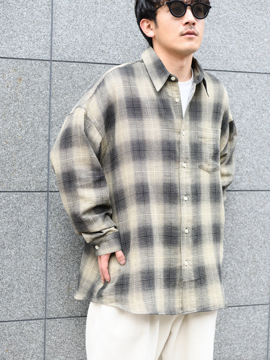 SUNFLOWER サンフラワー STABLE SHIRT 1301 チェックシャツ コットン リネン シルク 日本 名古屋 セレクトショップ THIRD PLACE サードプレイス 名古屋 愛知県 東海 セレクトショップ THIRD PLACE サードプレイス