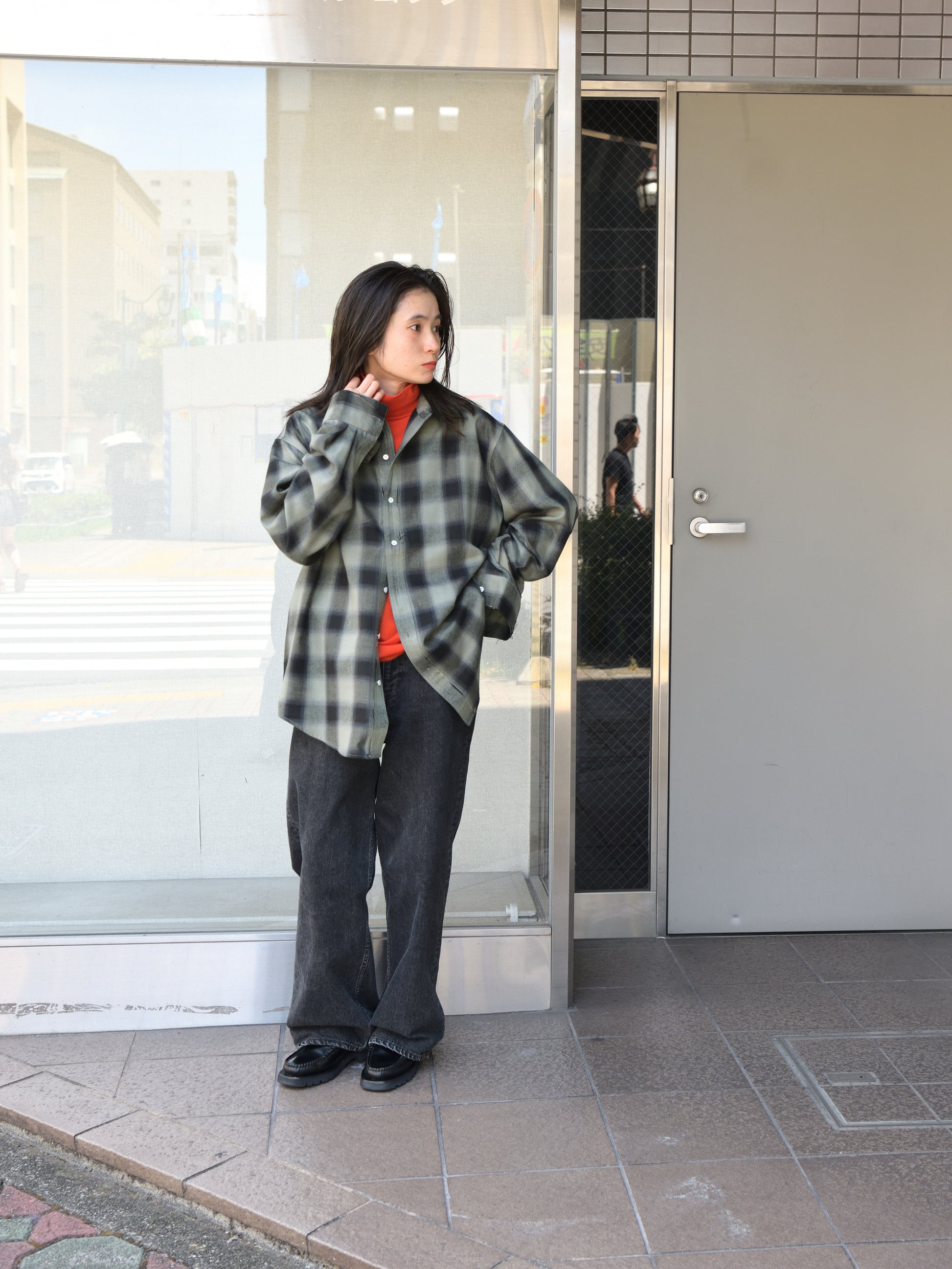 ISSUETHINGS イシューシングス type127  127-c-00 GREEN BLACK グリーン ブラック チェック コットン リヨセル シャツ 26AW 愛知県 名古屋 丸の内 ユニセックス セレクトショップ THIRD PLACE サードプレイス
