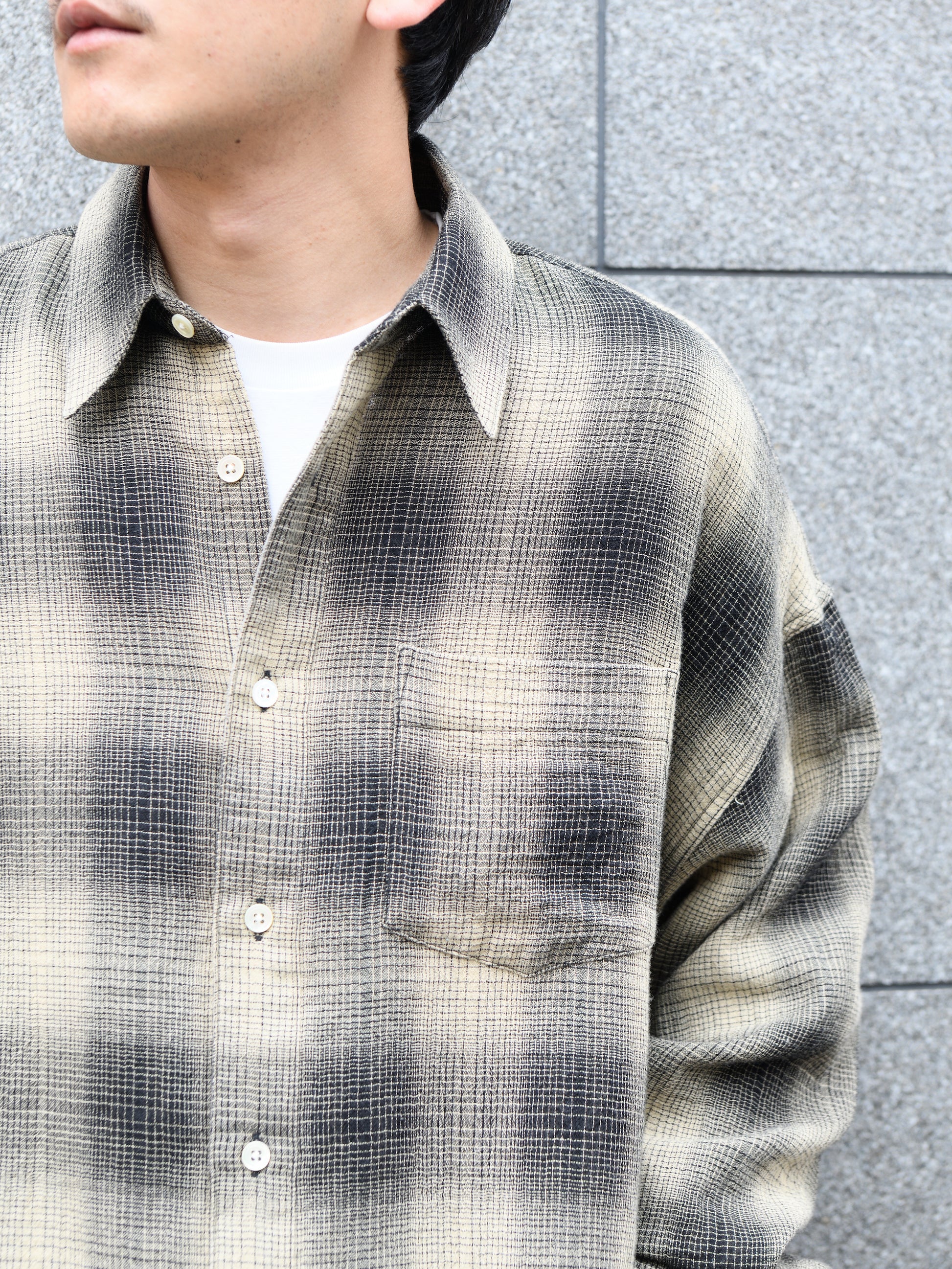 SUNFLOWER サンフラワー STABLE SHIRT 1301 チェックシャツ コットン リネン シルク 日本 名古屋 セレクトショップ THIRD PLACE サードプレイス 名古屋 愛知県 東海 セレクトショップ THIRD PLACE サードプレイス