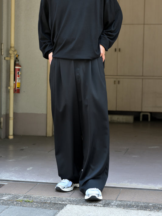 Antwort アントワート WOOL GABARDINE WIDE EASY PANTS ANT-PT004 ウールギャバジン BLACK ブラック 26AW 愛知県 名古屋 丸の内 セレクトショップ THIRD PLACE サードプレイス