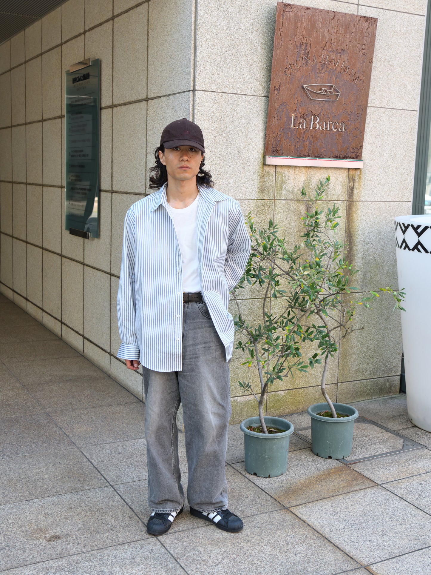ISSUETHINGS イシューシングス type127  127-c-00 WHITE NAVY ホワイト ネイビー ストライプ コットン シャツ 26AW 愛知県 名古屋 丸の内 ユニセックス セレクトショップ THIRD PLACE サードプレイス