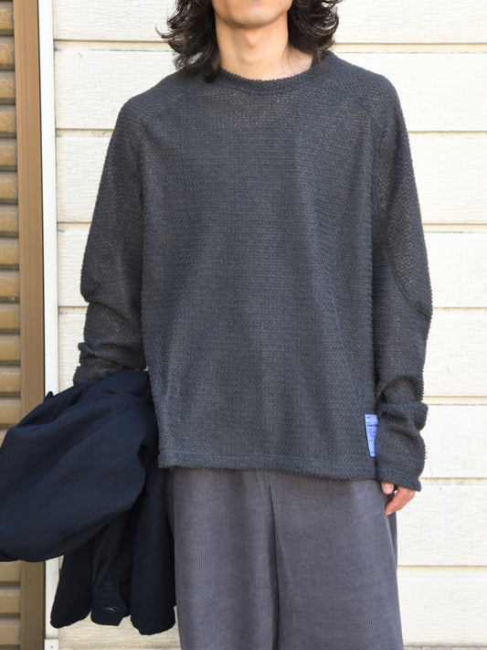 SATISFY サティスファイ FuzzFleece AD Long Tee PHANTOM 11067-88000 ブラック グレー POLYESTER ポリエステル Polartec ポーラテック フリース インナー インサレーション フランス パリ paris 26FW 日本取り扱い 名古屋 丸の内 セレクトショップ THIRD PLACE サードプレイス