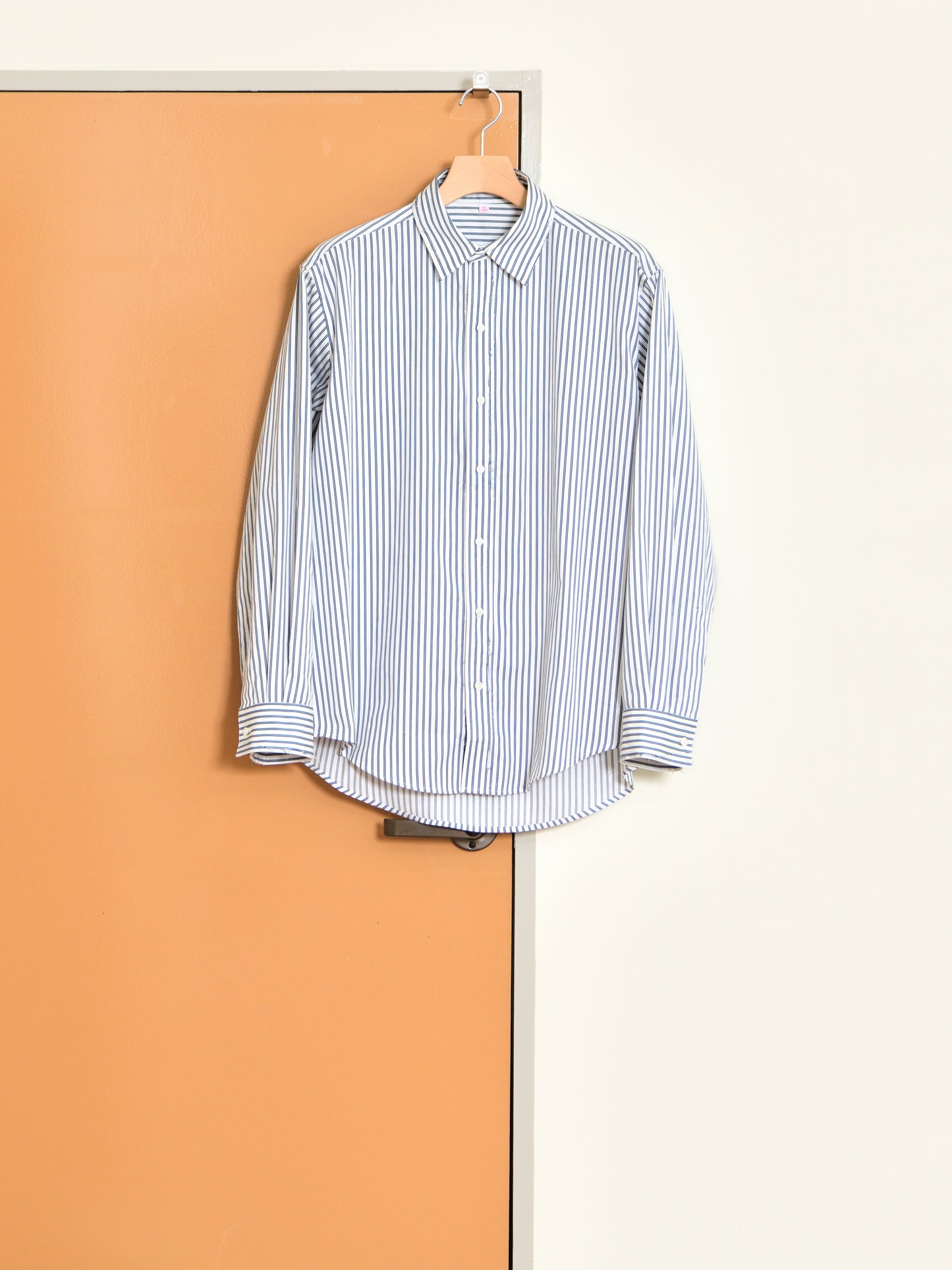 ISSUETHINGS イシューシングス type127  127-c-00 WHITE NAVY ホワイト ネイビー ストライプ コットン シャツ 26AW 愛知県 名古屋 丸の内 ユニセックス セレクトショップ THIRD PLACE サードプレイス