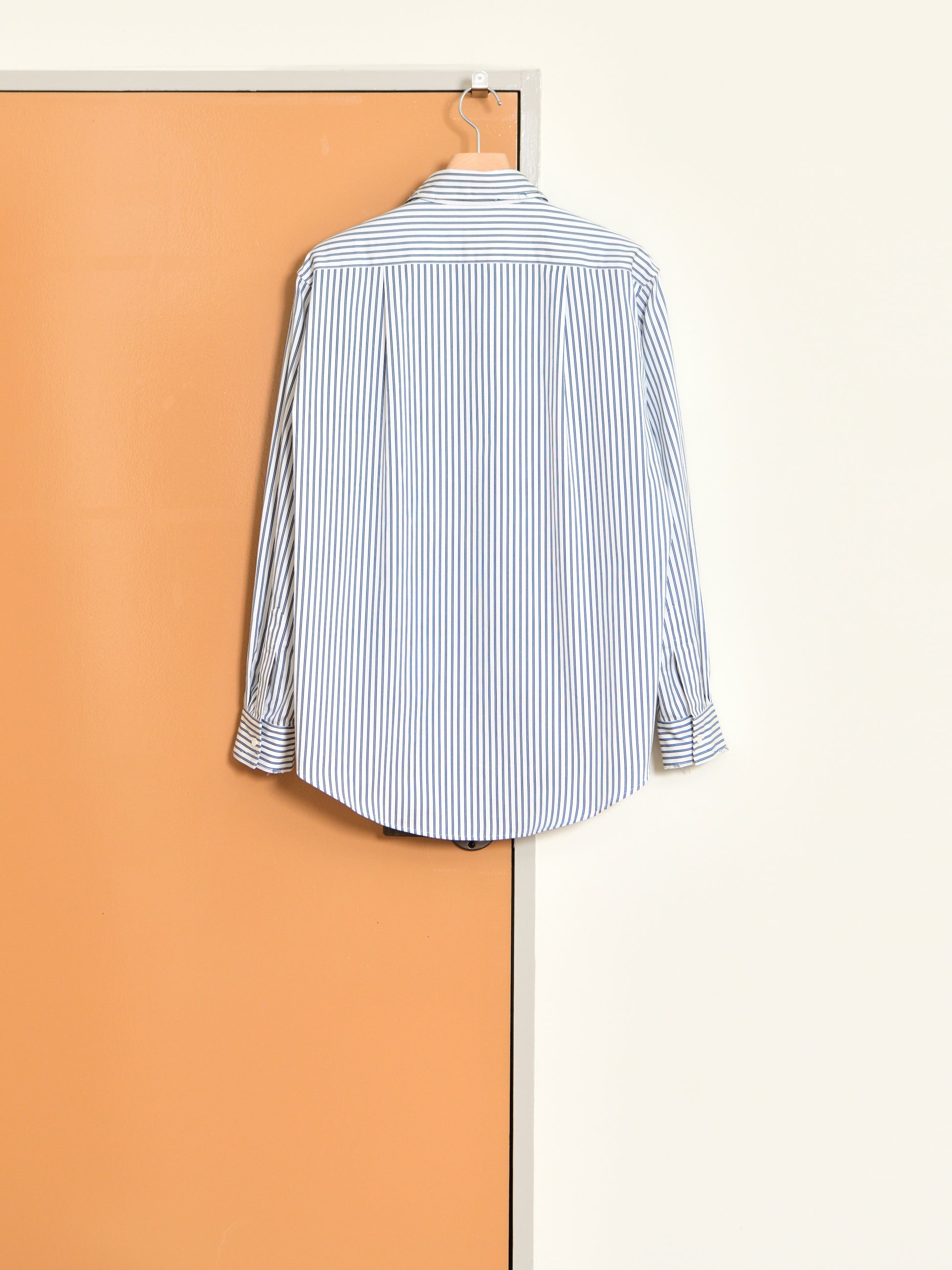 ISSUETHINGS イシューシングス type127  127-c-00 WHITE NAVY ホワイト ネイビー ストライプ コットン シャツ 26AW 愛知県 名古屋 丸の内 ユニセックス セレクトショップ THIRD PLACE サードプレイス